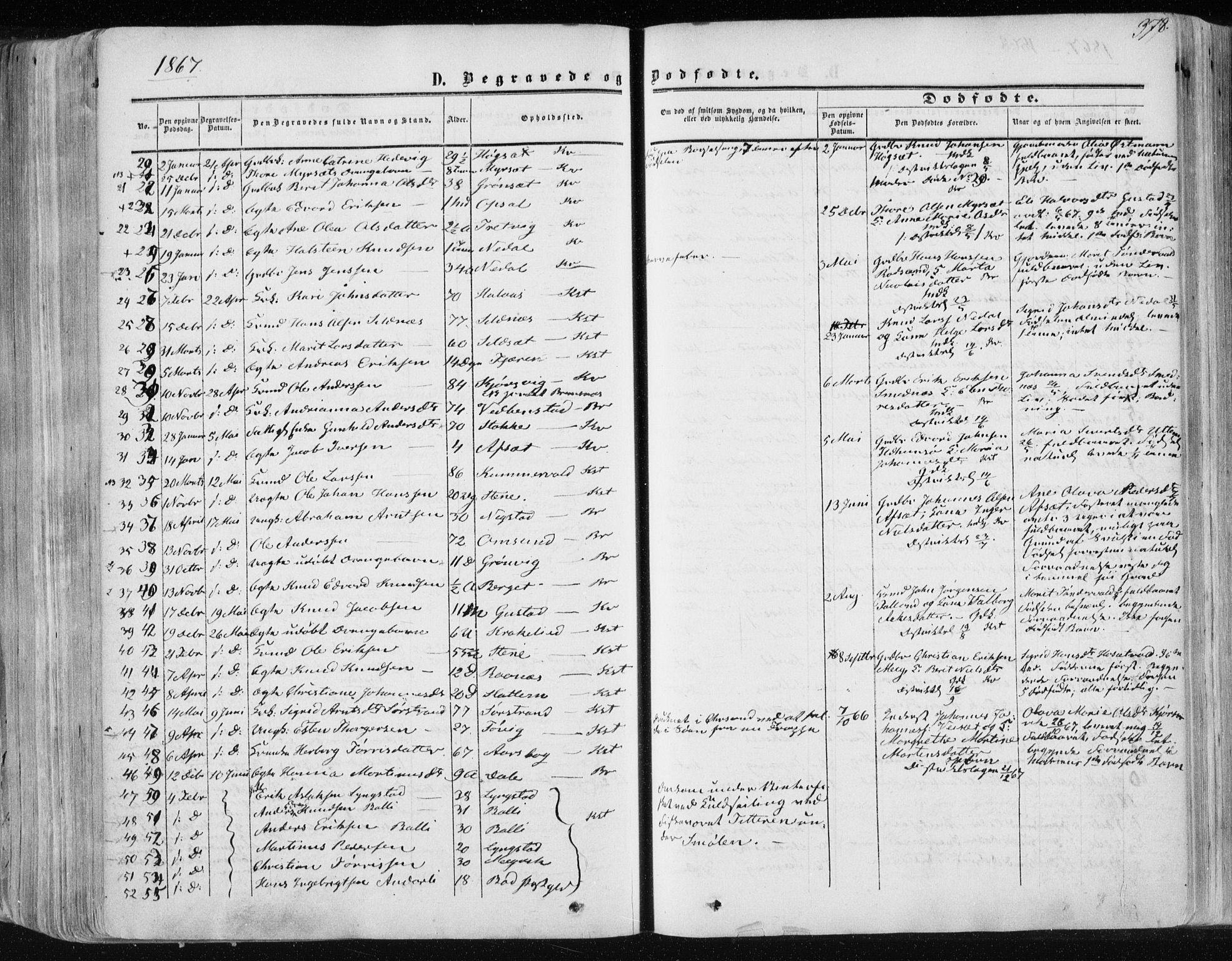 Ministerialprotokoller, klokkerbøker og fødselsregistre - Møre og Romsdal, AV/SAT-A-1454/568/L0804: Parish register (official) no. 568A11, 1854-1868, p. 378