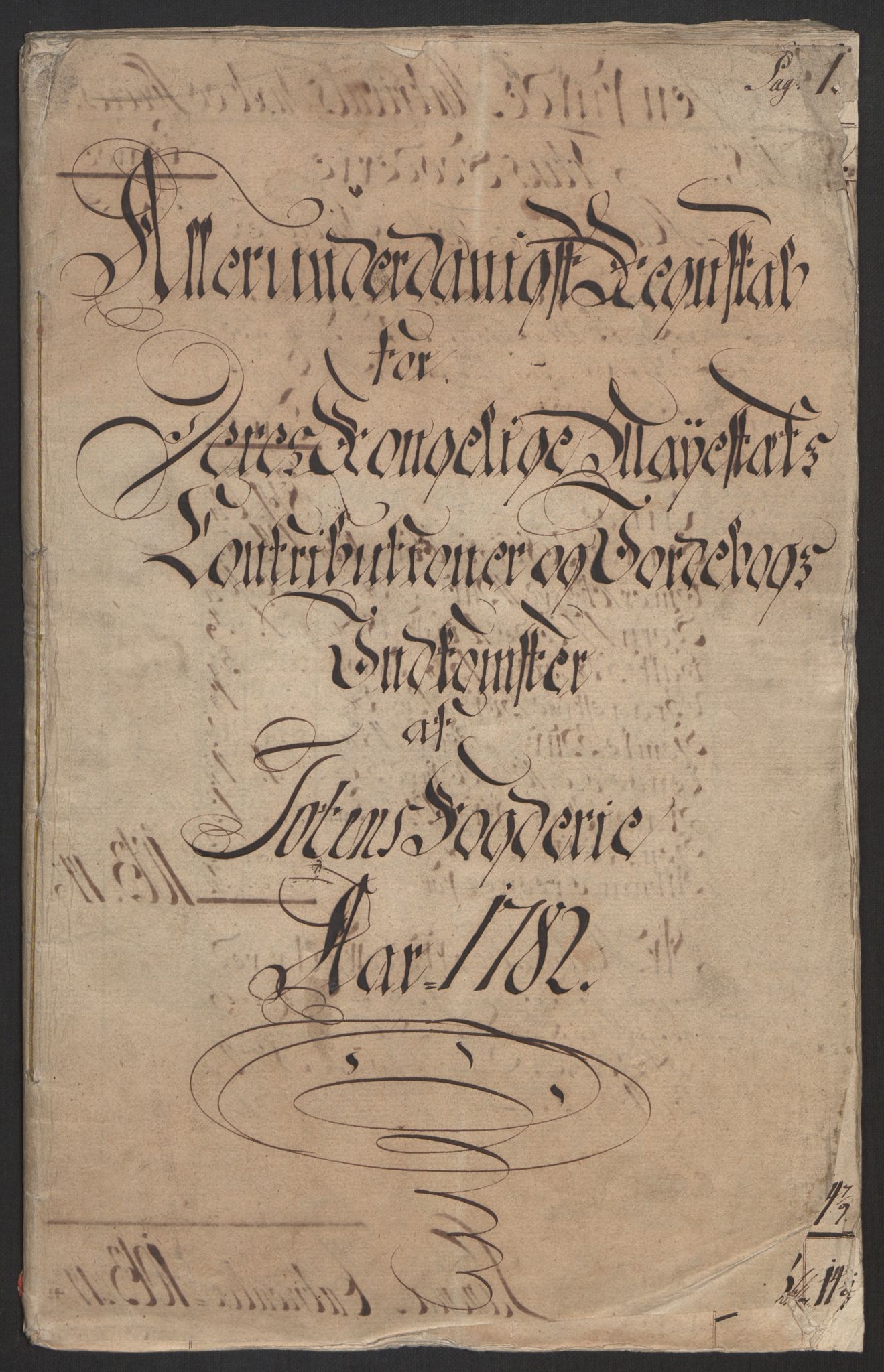 Rentekammeret inntil 1814, Reviderte regnskaper, Fogderegnskap, AV/RA-EA-4092/R19/L1369: Fogderegnskap Toten, Hadeland og Vardal, 1782, p. 2