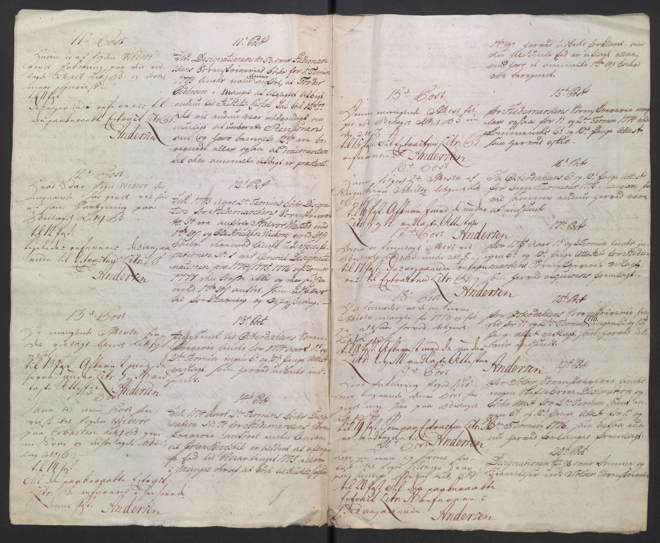 Rentekammeret inntil 1814, Reviderte regnskaper, Mindre regnskaper, AV/RA-EA-4068/Rb/L0014: Opplands amt, 1771-1779, p. 593