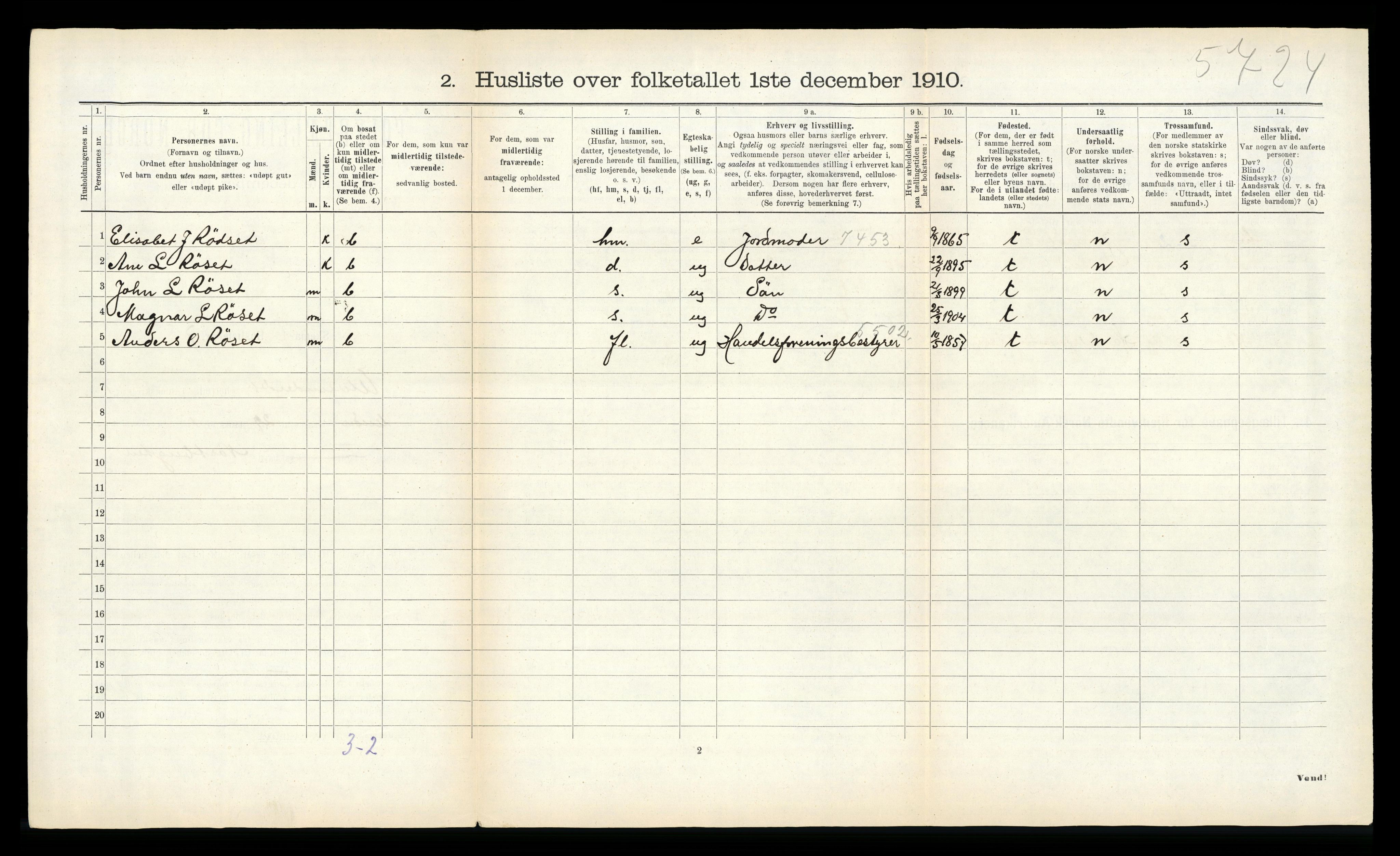 RA, 1910 census for Ålvundeid, 1910, p. 30