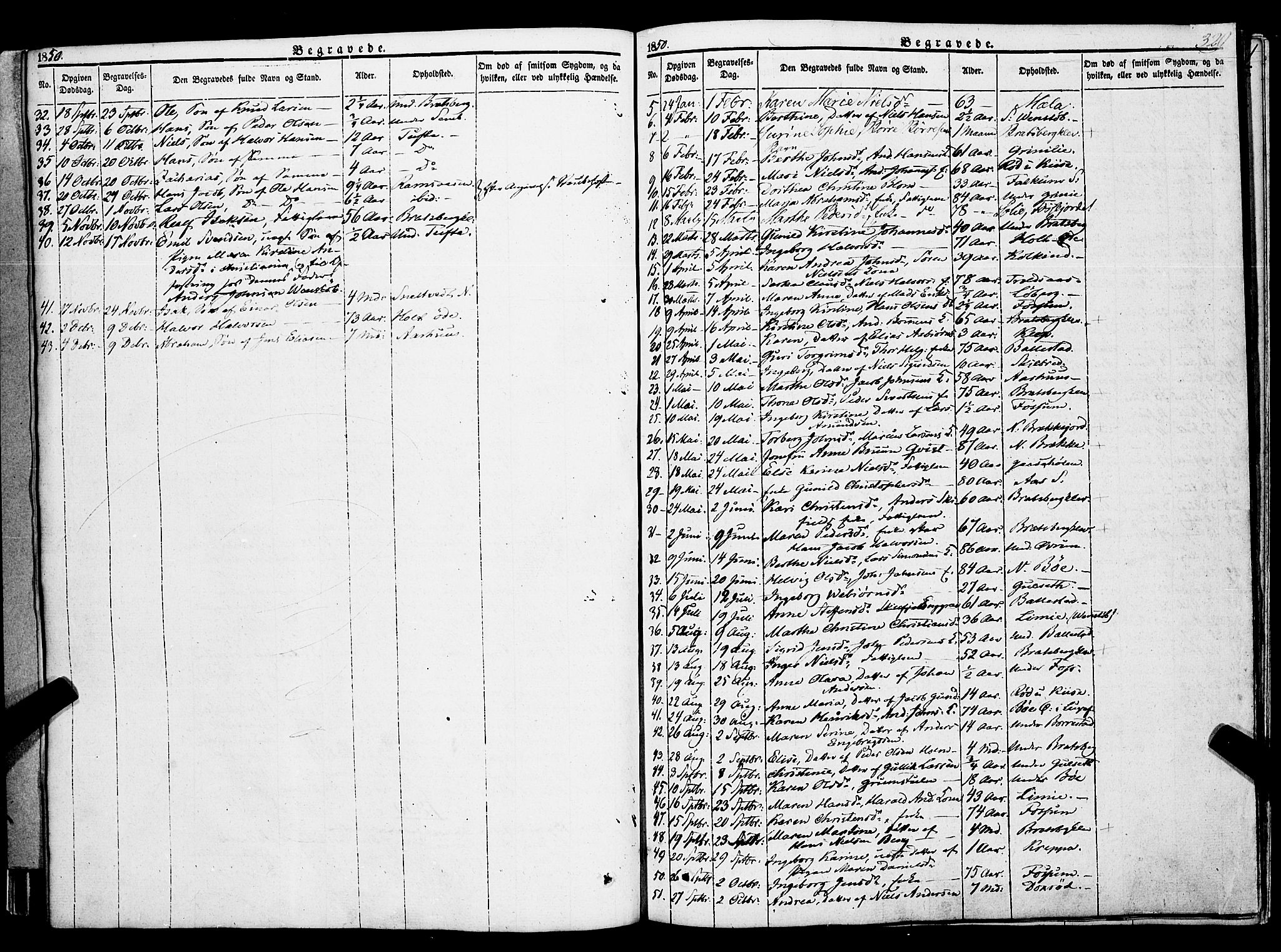 Gjerpen kirkebøker, SAKO/A-265/F/Fa/L0007b: Parish register (official) no. I 7B, 1834-1857, p. 329
