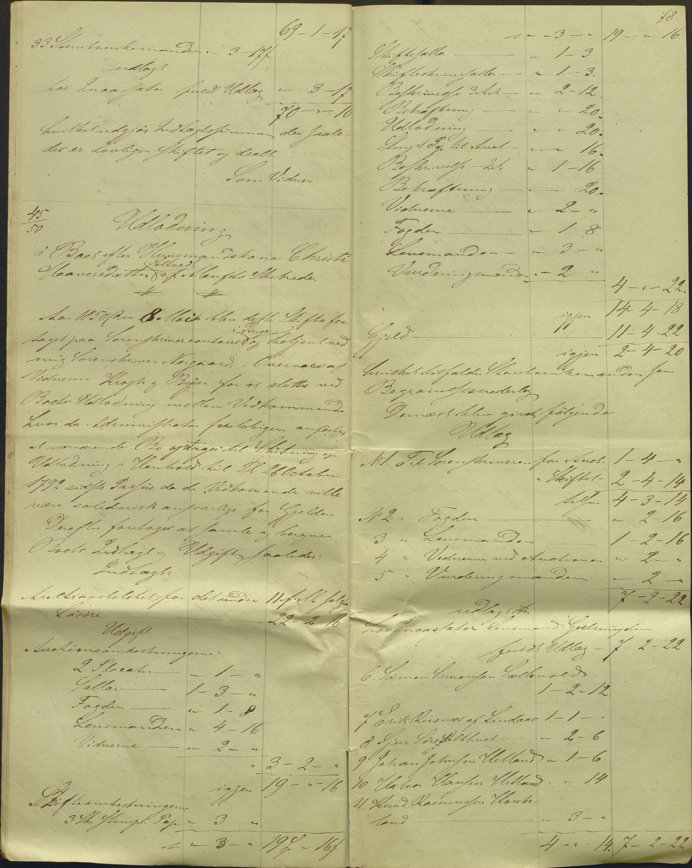 Nordhordland sorenskrivar, AV/SAB-A-2901/1/H/Hd/Hdb/L0001: Konsept til utlodningar, 1850-1852, p. 90