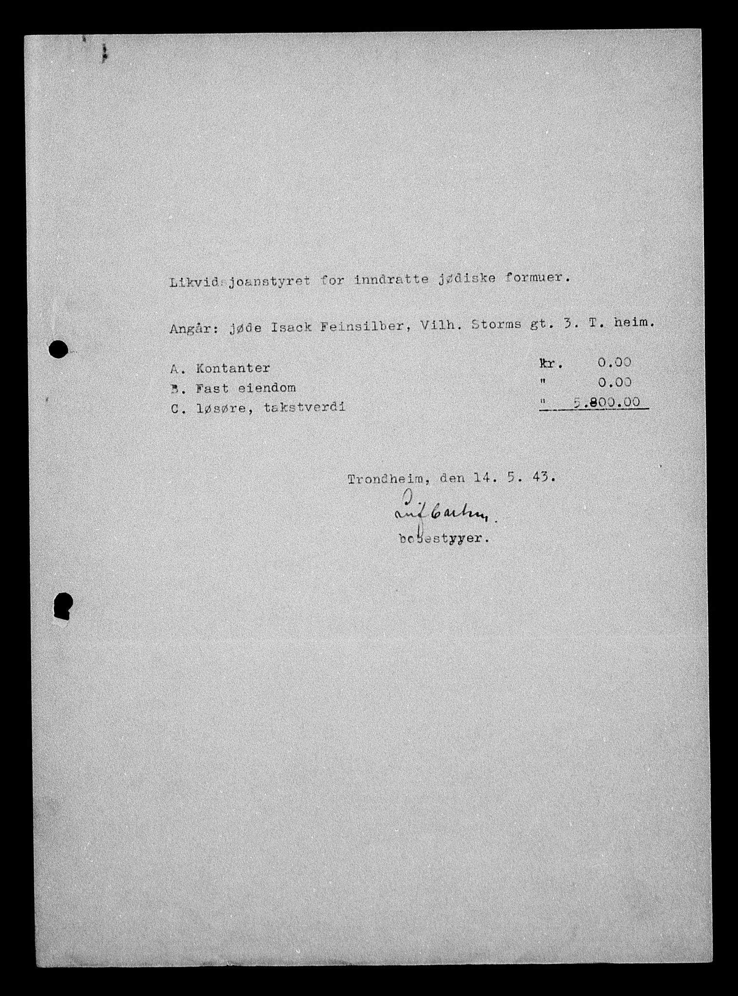 Justisdepartementet, Tilbakeføringskontoret for inndratte formuer, RA/S-1564/H/Hc/Hca/L0895: --, 1945-1947, p. 43