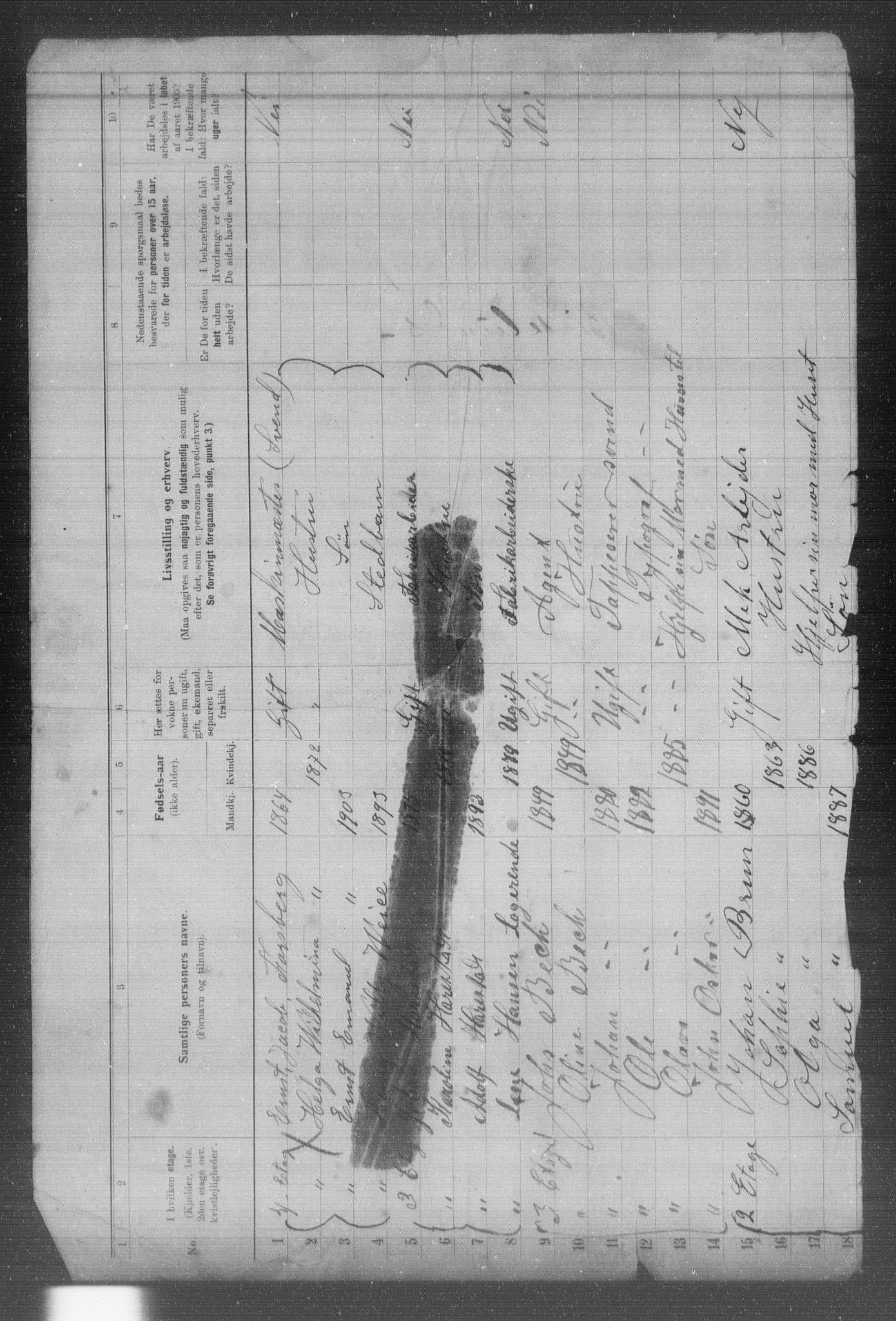 OBA, Municipal Census 1903 for Kristiania, 1903, p. 1247