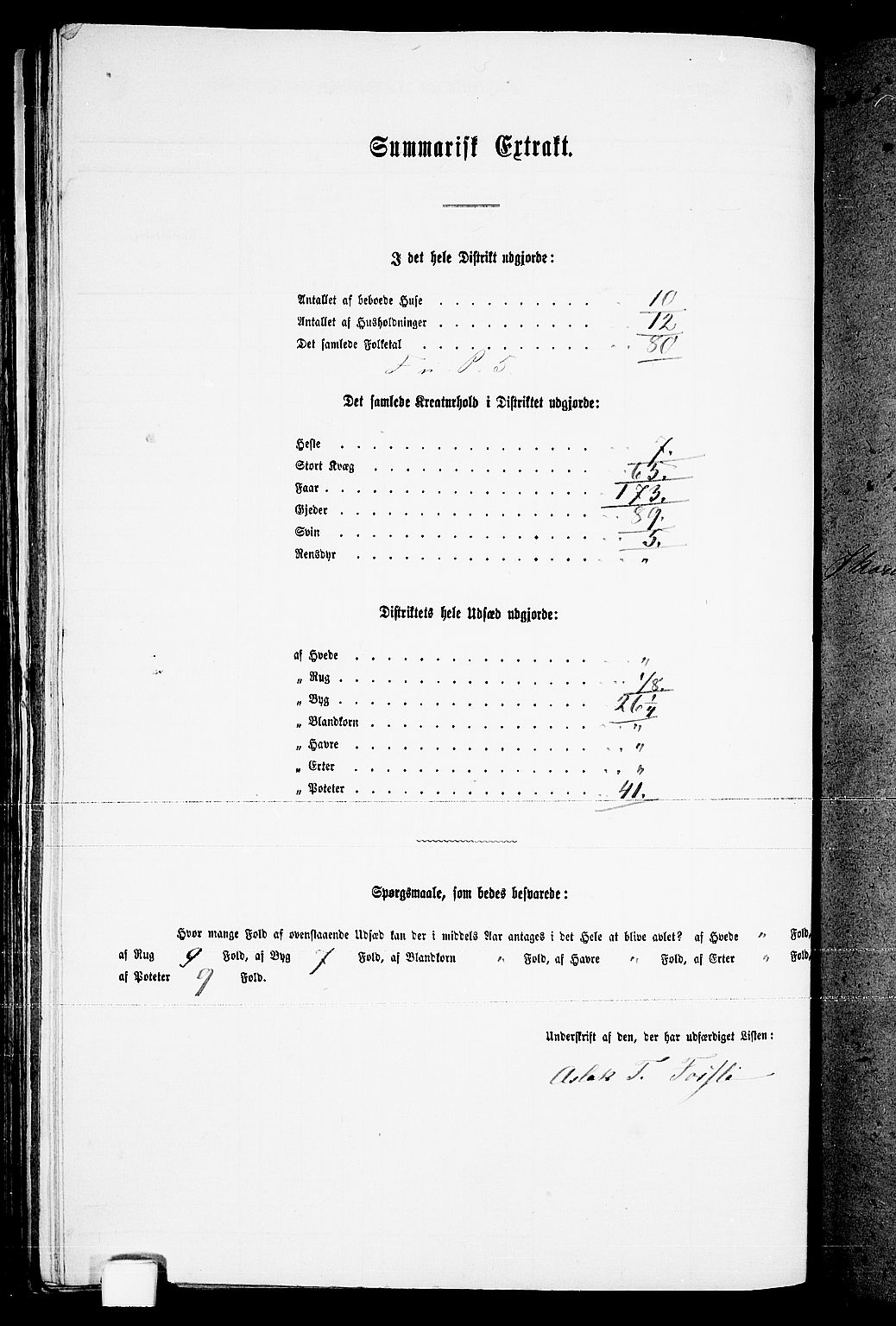 RA, 1865 census for Bygland, 1865, p. 49