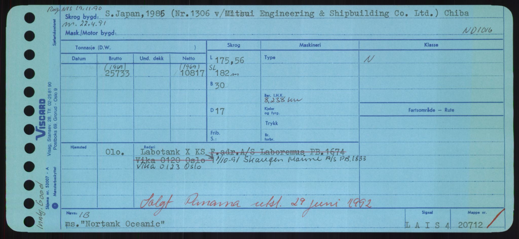 Sjøfartsdirektoratet med forløpere, Skipsmålingen, AV/RA-S-1627/H/Hd/L0027: Fartøy, Norhop-Nør, p. 183