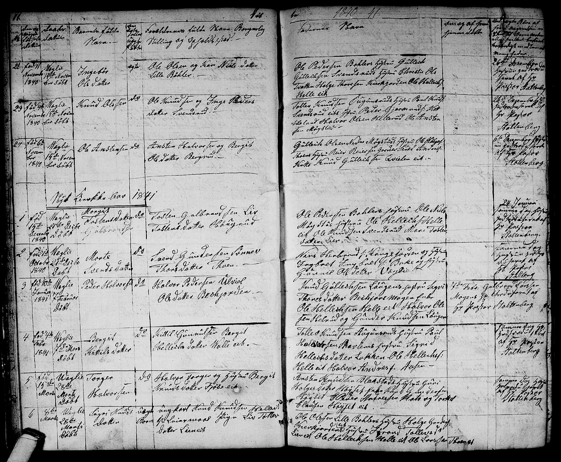 Rollag kirkebøker, SAKO/A-240/G/Gb/L0001: Parish register (copy) no. II 1, 1836-1877, p. 11