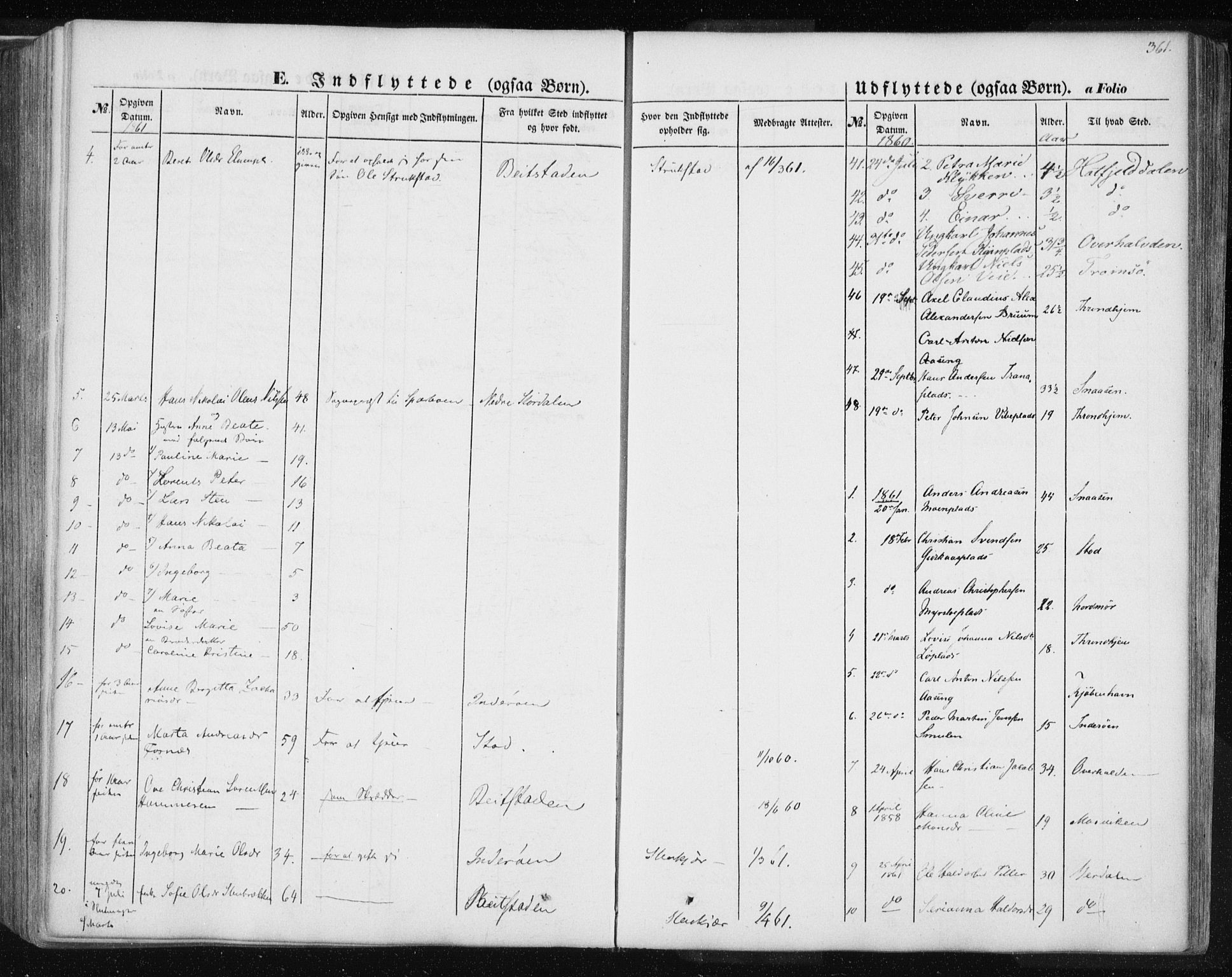 Ministerialprotokoller, klokkerbøker og fødselsregistre - Nord-Trøndelag, AV/SAT-A-1458/735/L0342: Parish register (official) no. 735A07 /1, 1849-1862, p. 361