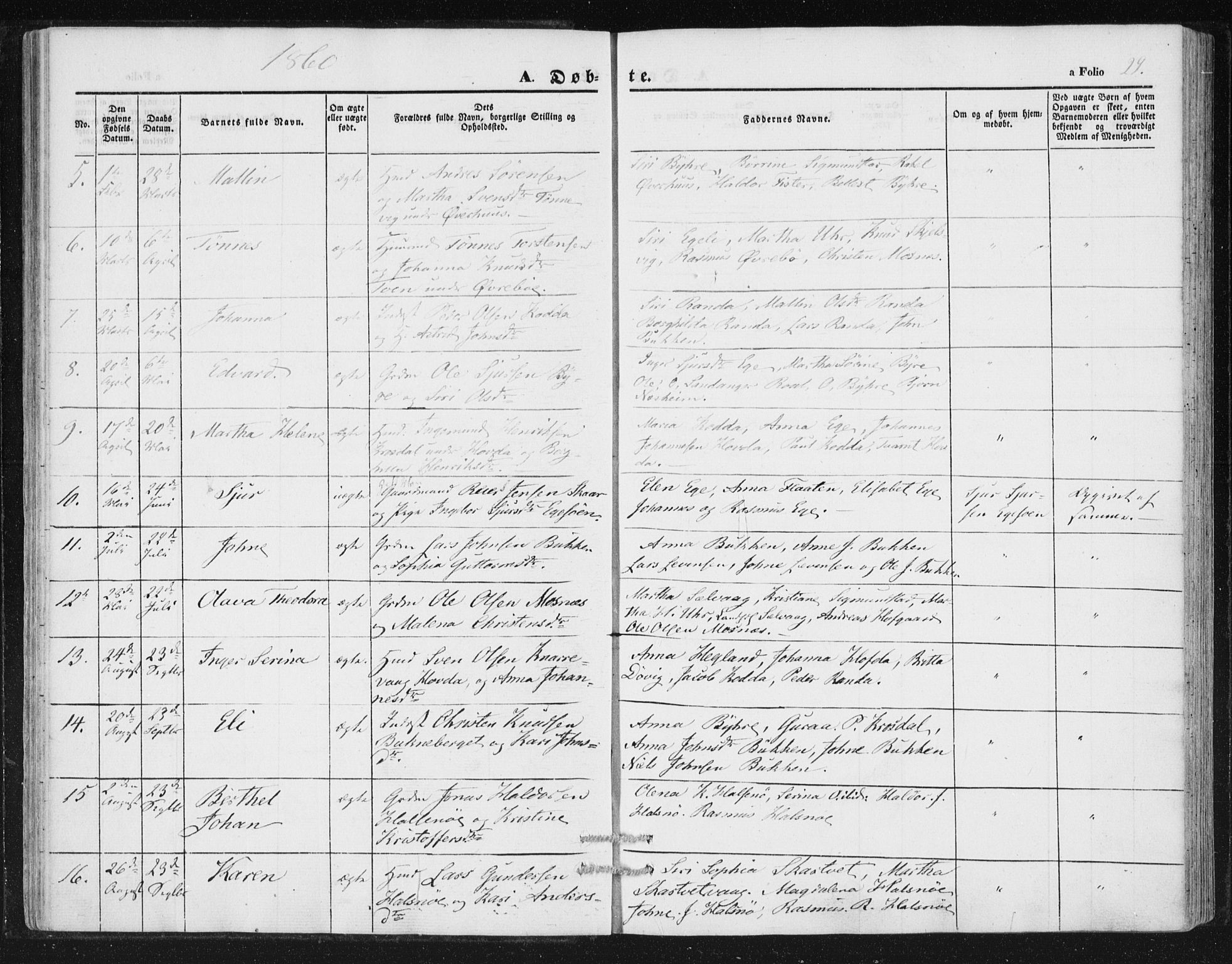 Hjelmeland sokneprestkontor, AV/SAST-A-101843/01/IV/L0010: Parish register (official) no. A 10, 1851-1871, p. 29