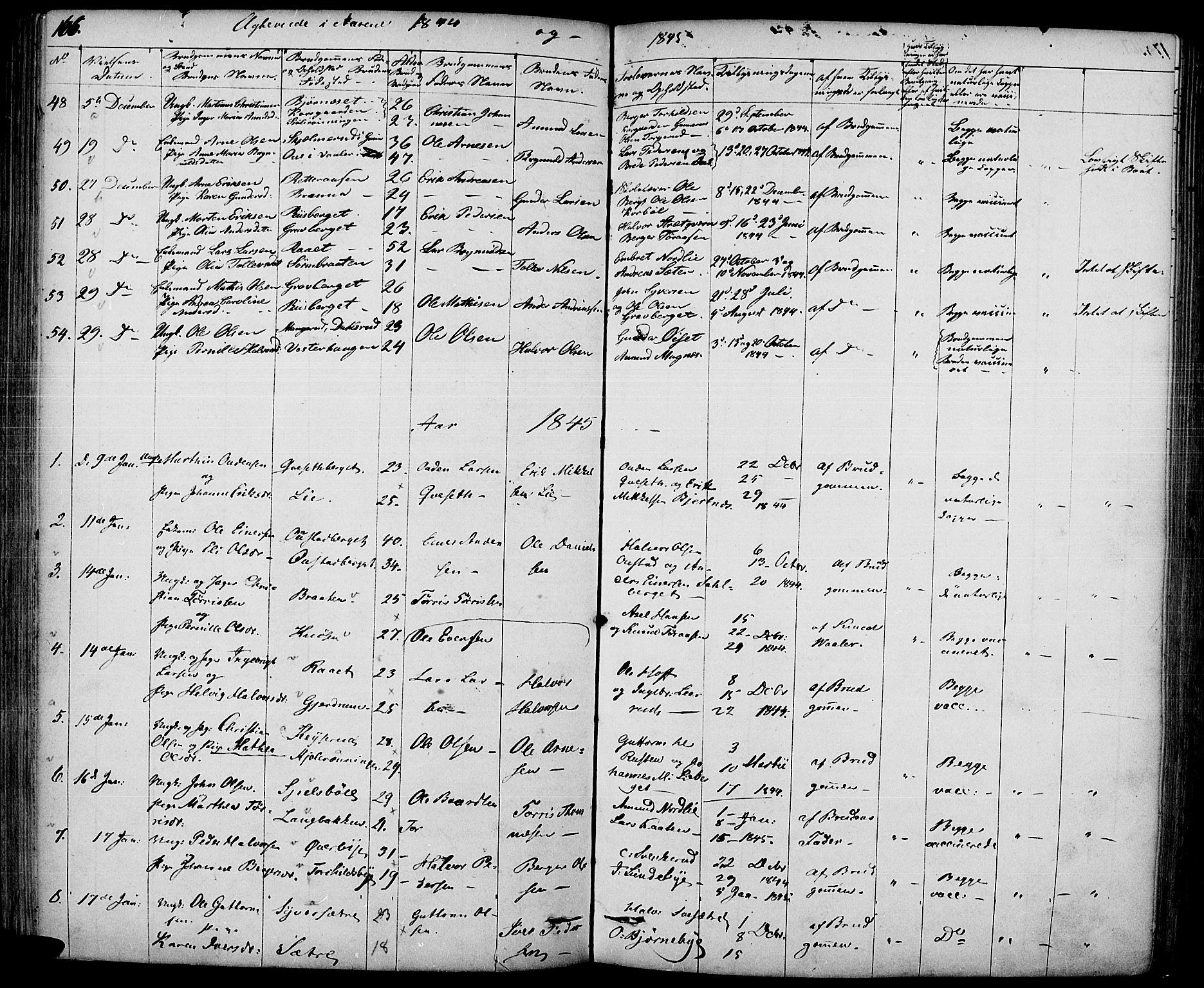 Hof prestekontor, SAH/PREST-038/H/Ha/Haa/L0007: Parish register (official) no. 7, 1841-1848, p. 166