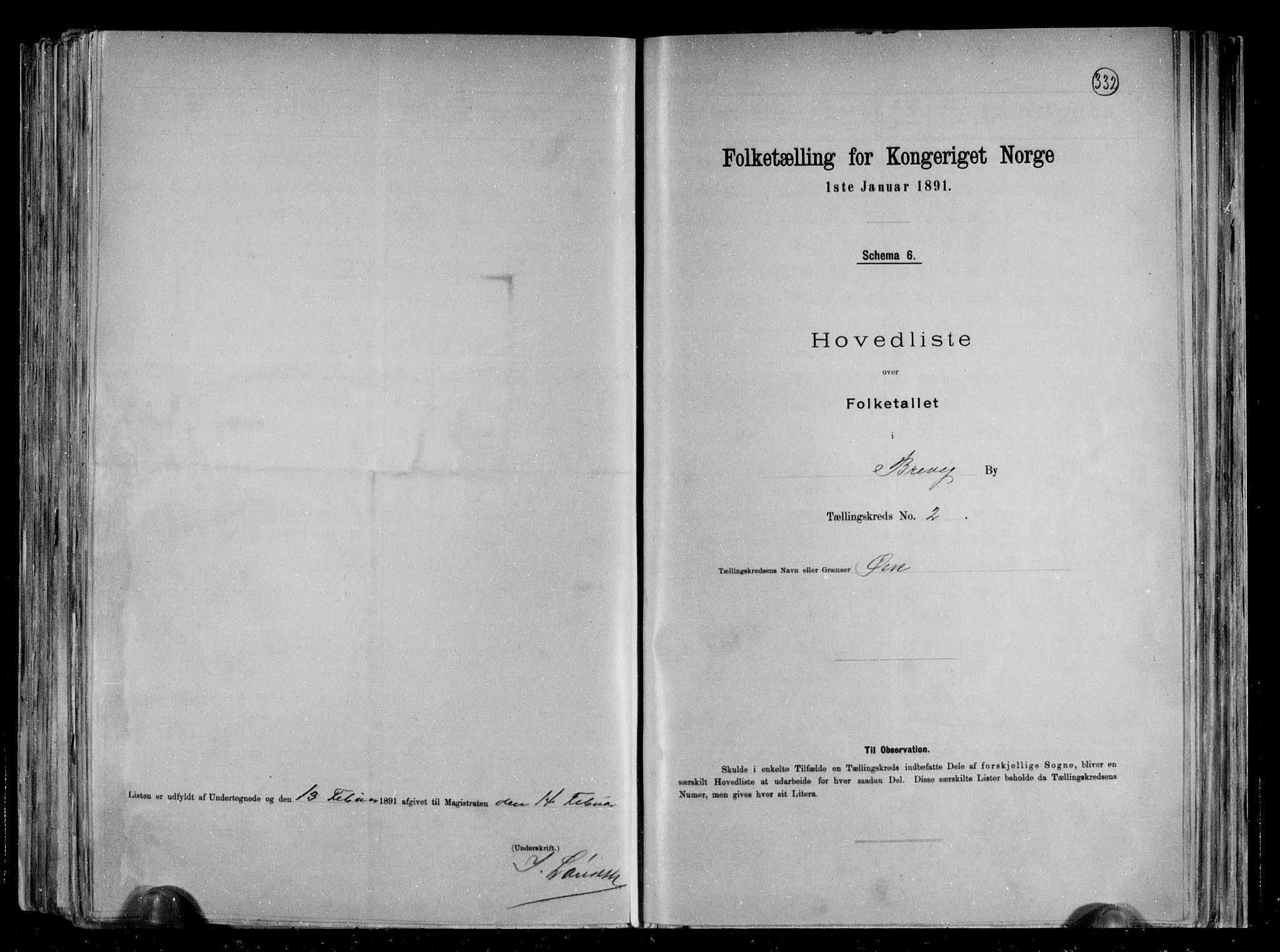 RA, 1891 census for 0804 Brevik, 1891, p. 8