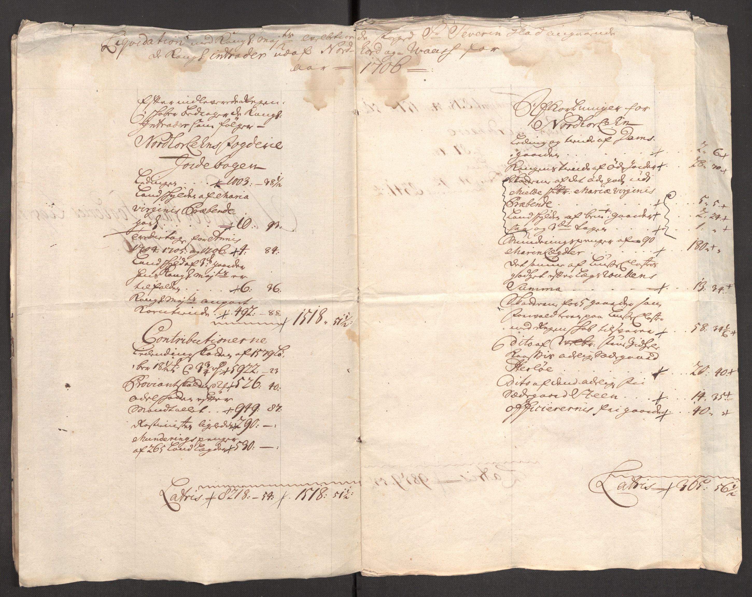 Rentekammeret inntil 1814, Reviderte regnskaper, Fogderegnskap, AV/RA-EA-4092/R51/L3188: Fogderegnskap Nordhordland og Voss, 1706-1707, p. 15