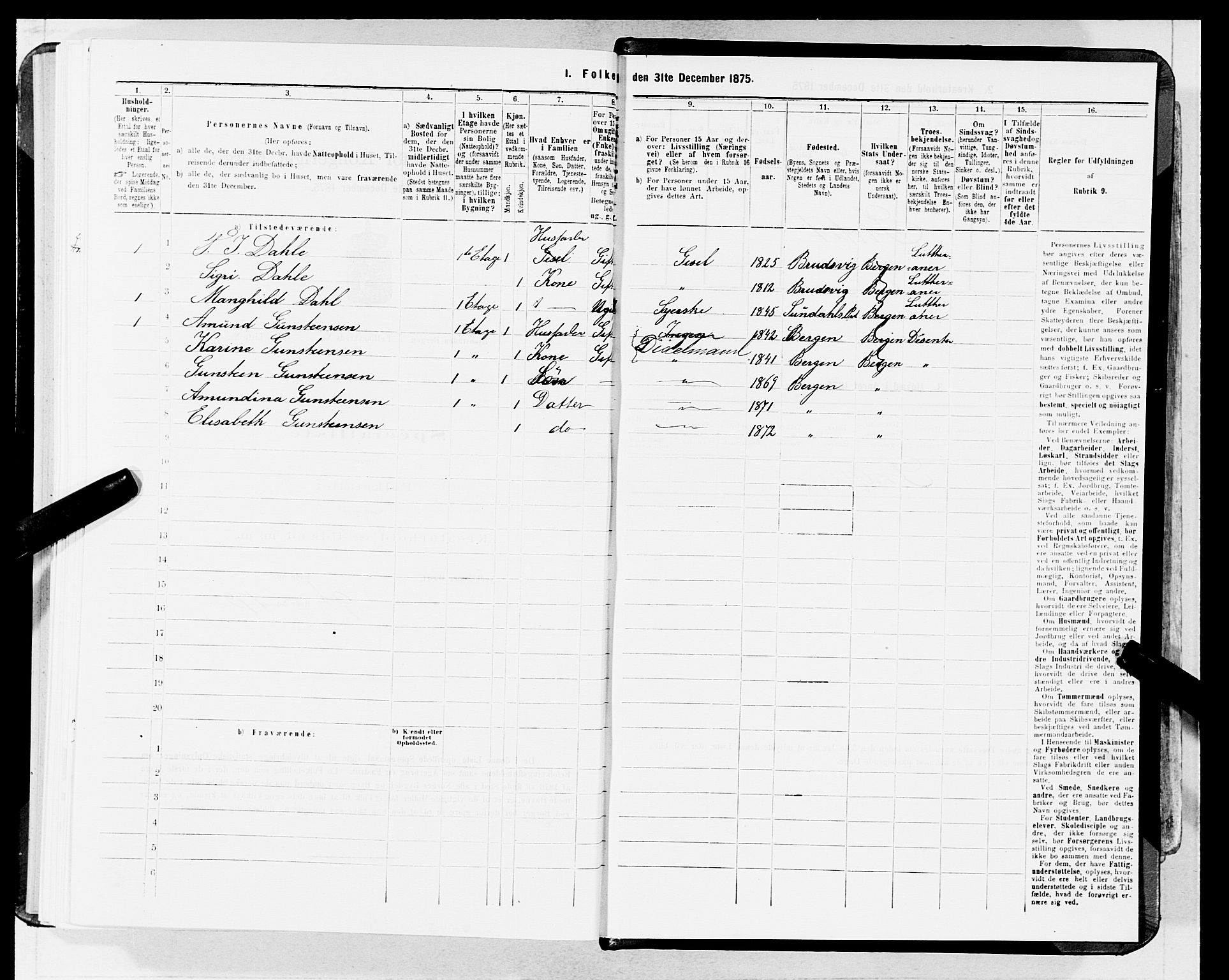 SAB, 1875 census for 1301 Bergen, 1875, p. 1880