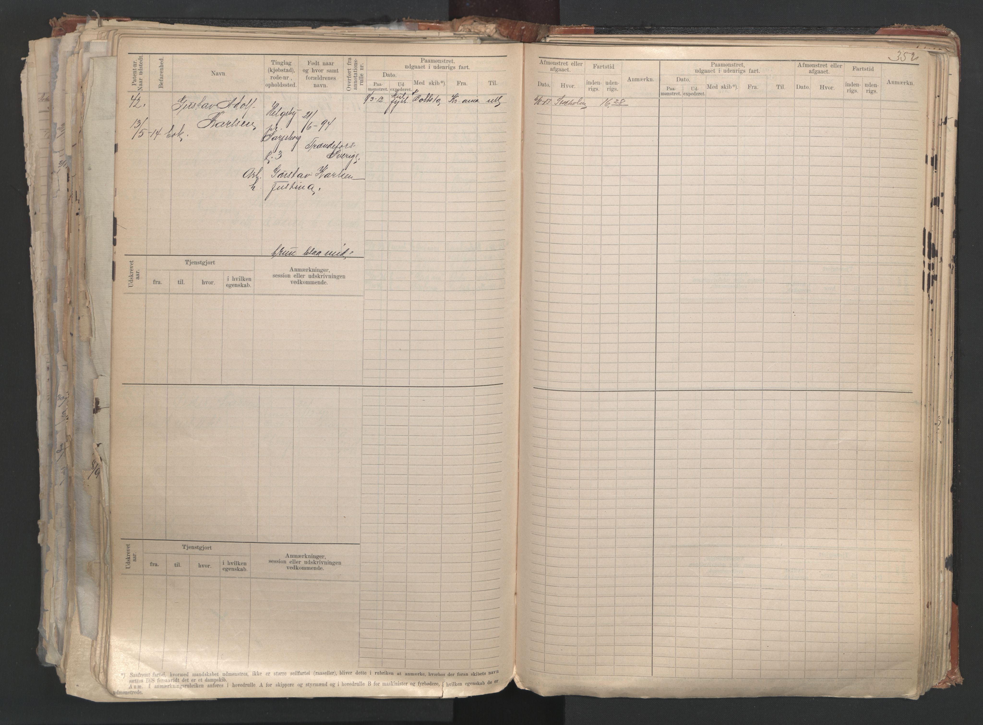 Oslo sjømannskontor, AV/SAO-A-10595/F/Fd/L0006: B-rulle, 1883, p. 351b-352a
