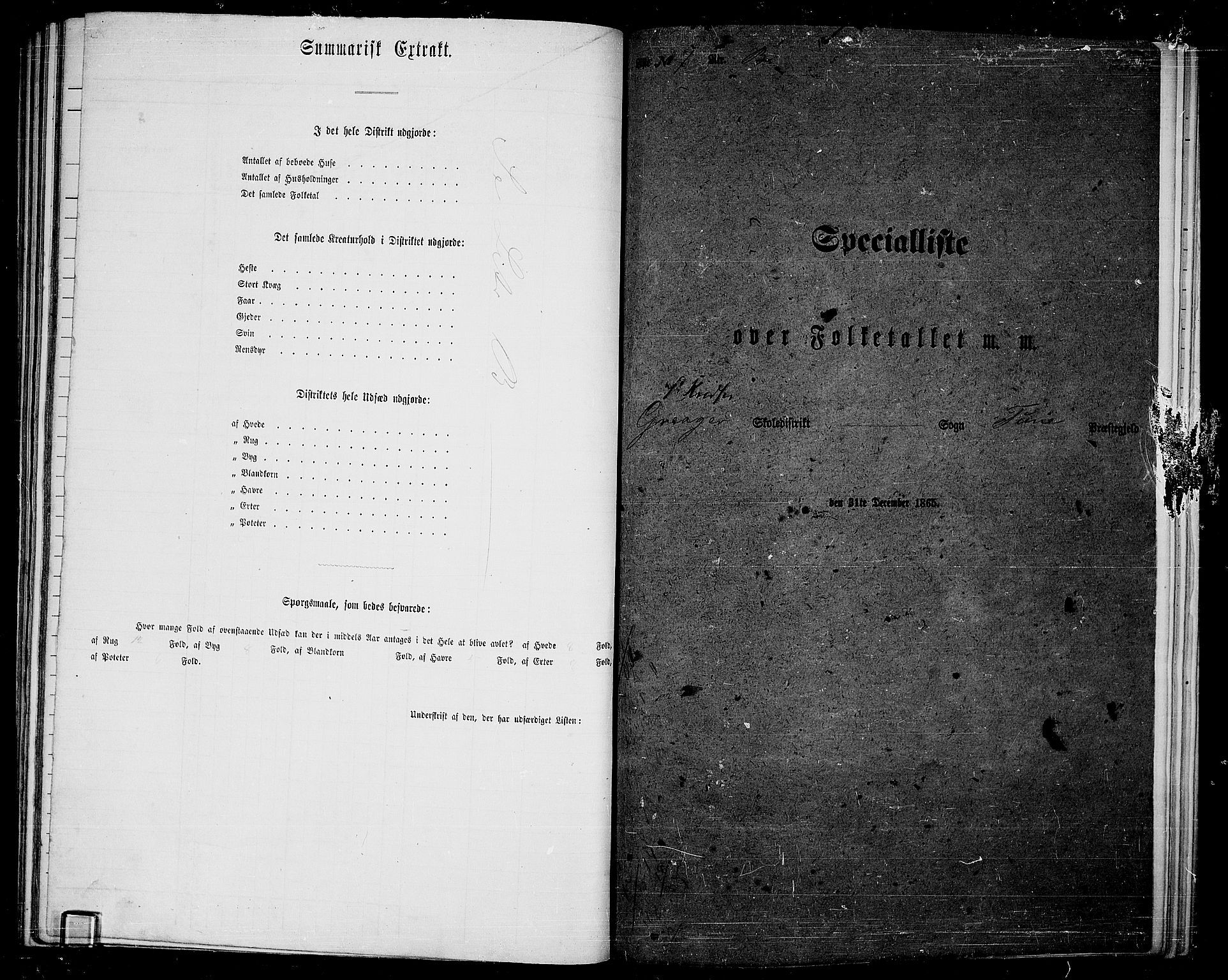 RA, 1865 census for Tune, 1865, p. 192