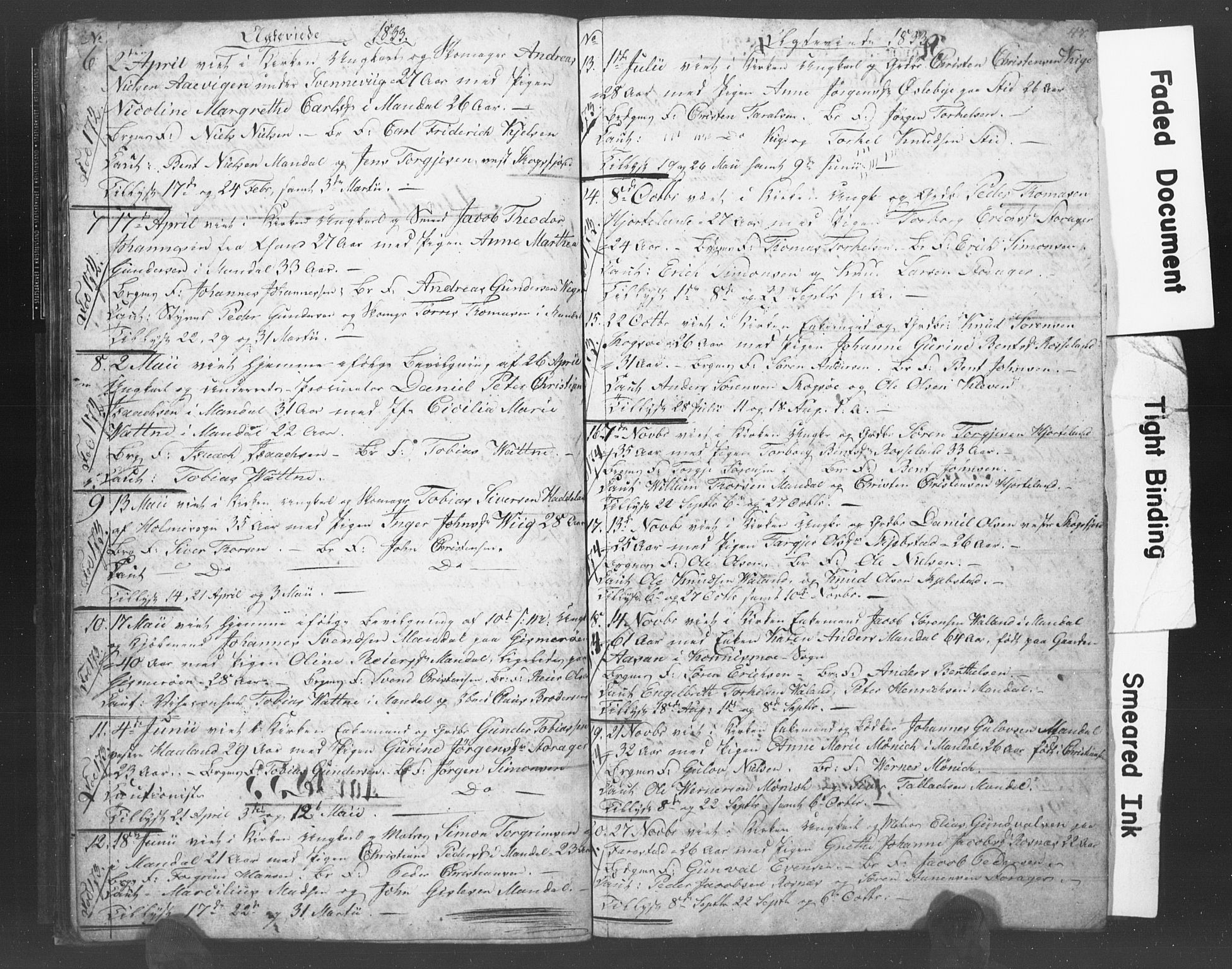 Mandal sokneprestkontor, AV/SAK-1111-0030/F/Fb/Fba/L0003: Parish register (copy) no. B 1B, 1831-1834, p. 47