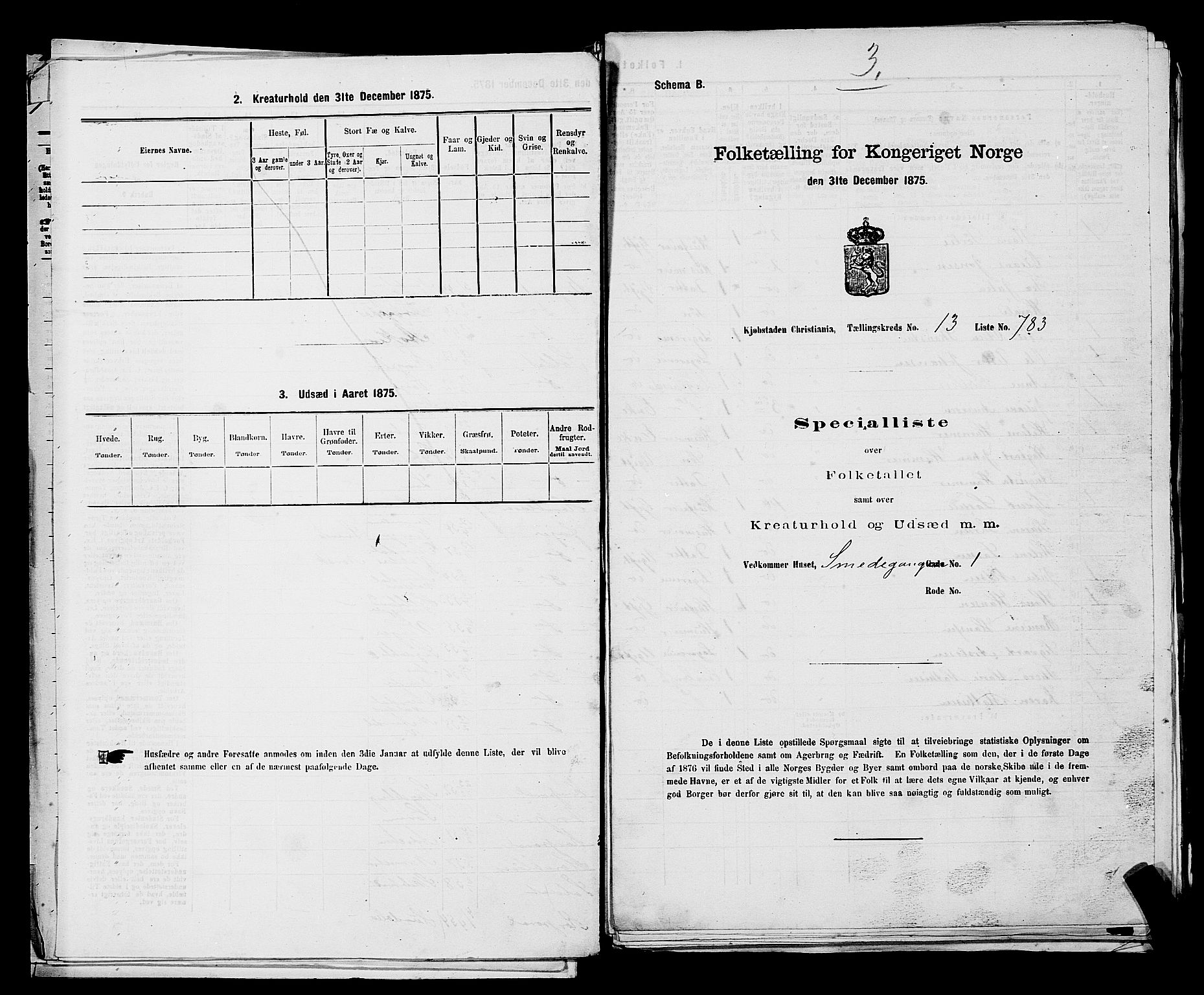 RA, 1875 census for 0301 Kristiania, 1875, p. 2398