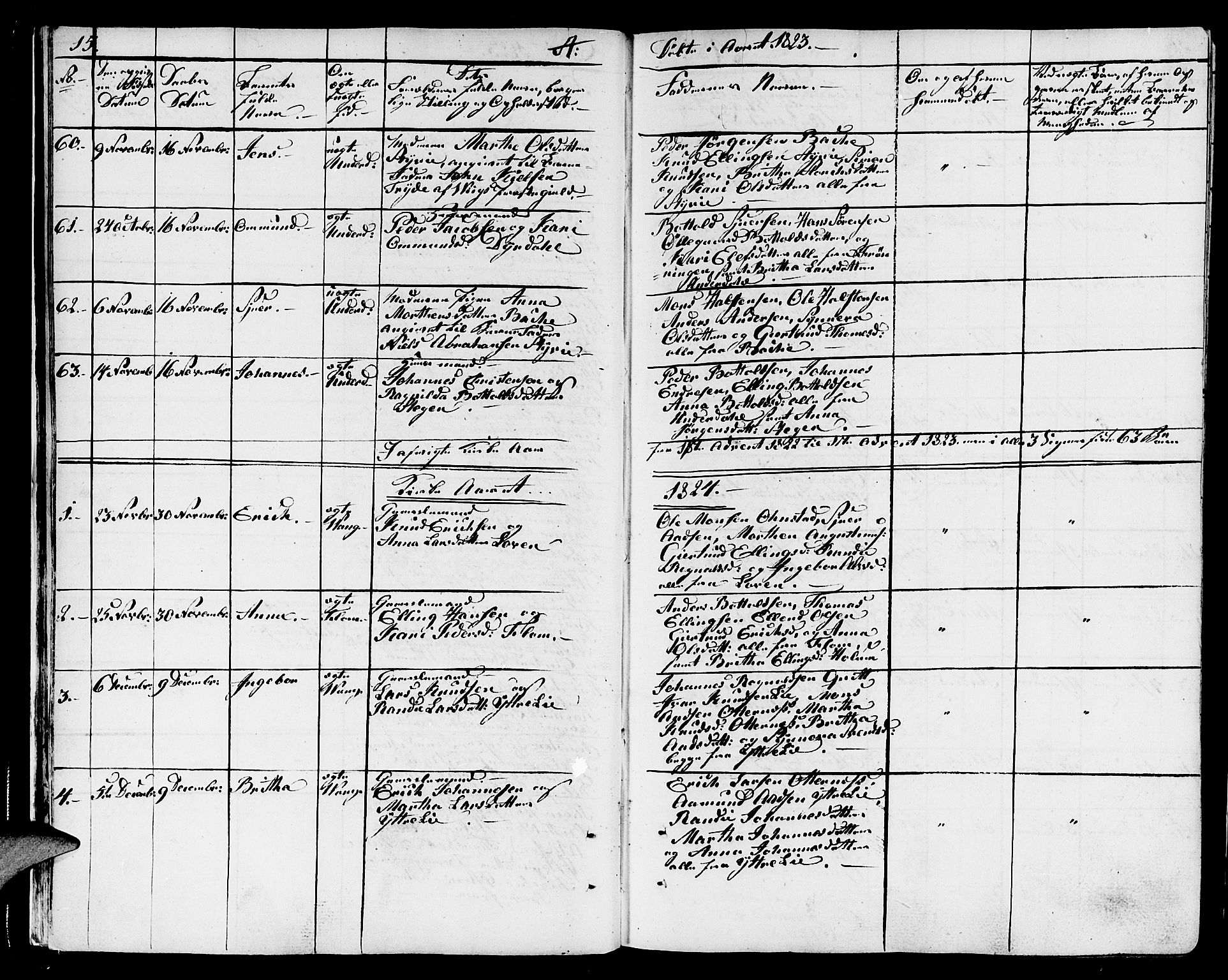 Aurland sokneprestembete, SAB/A-99937/H/Ha/Haa/L0006: Parish register (official) no. A 6, 1821-1859, p. 15
