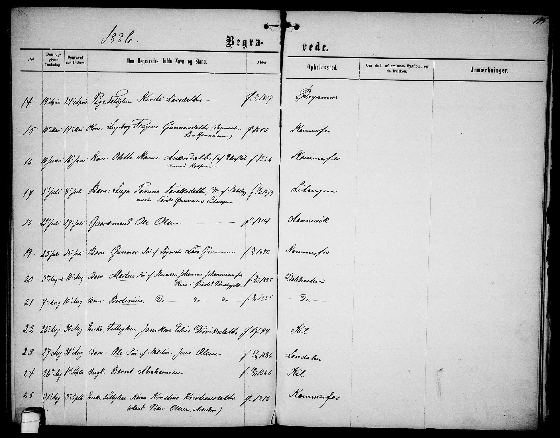 Sannidal kirkebøker, AV/SAKO-A-296/G/Ga/L0002: Parish register (copy) no. 2, 1875-1886, p. 195