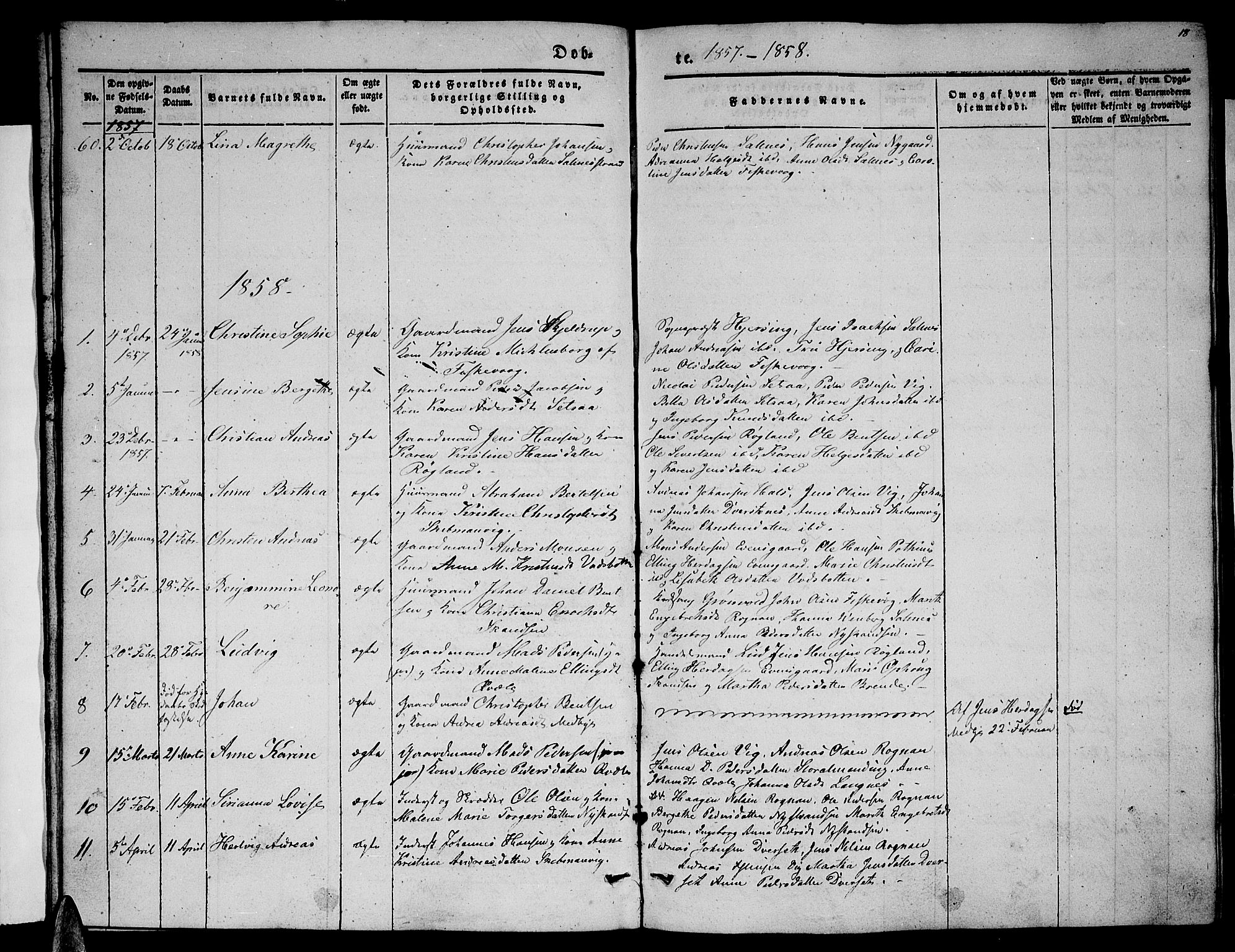 Ministerialprotokoller, klokkerbøker og fødselsregistre - Nordland, AV/SAT-A-1459/847/L0678: Parish register (copy) no. 847C06, 1854-1870, p. 18