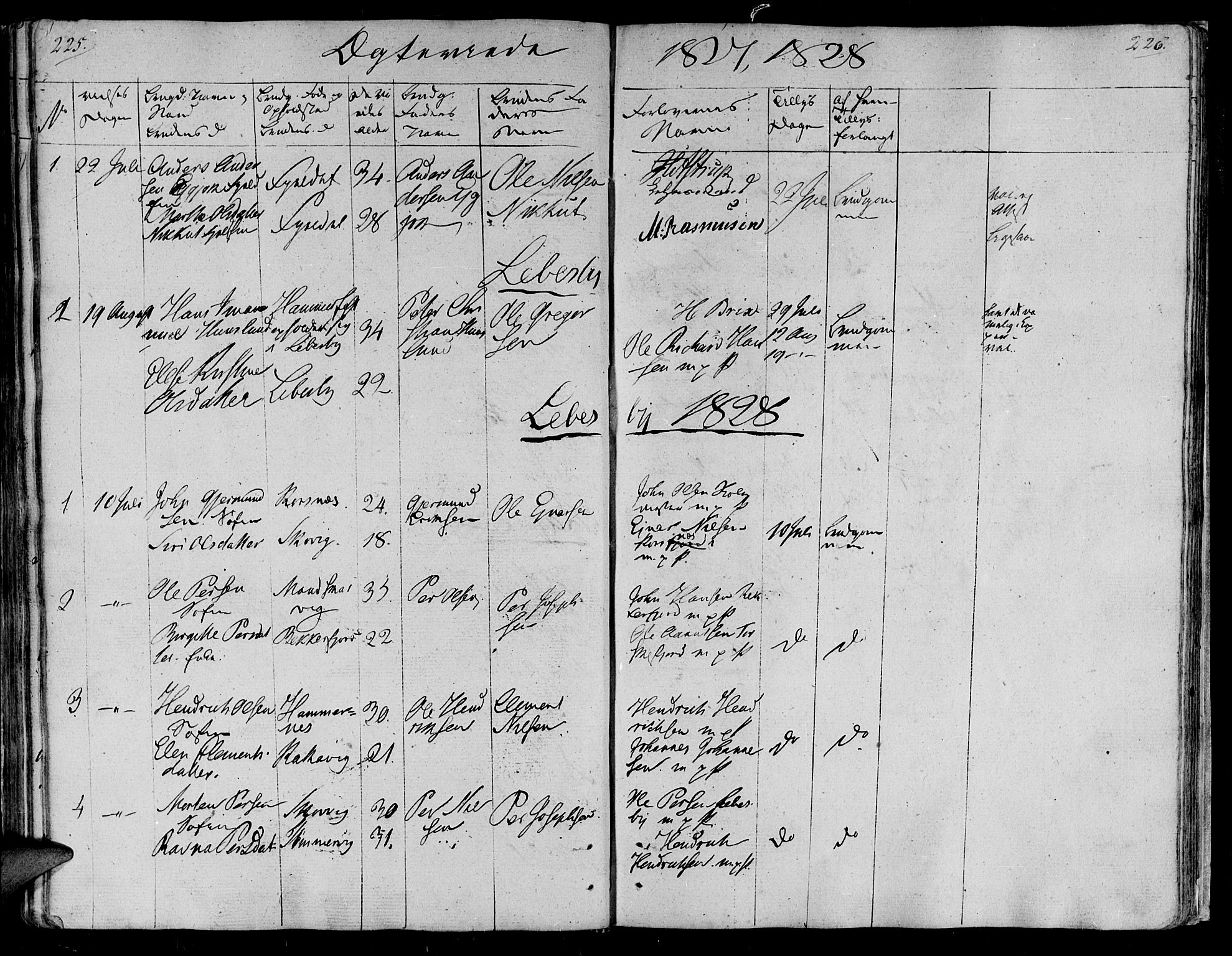 Lebesby sokneprestkontor, SATØ/S-1353/H/Ha/L0002kirke: Parish register (official) no. 2, 1816-1833, p. 225-226