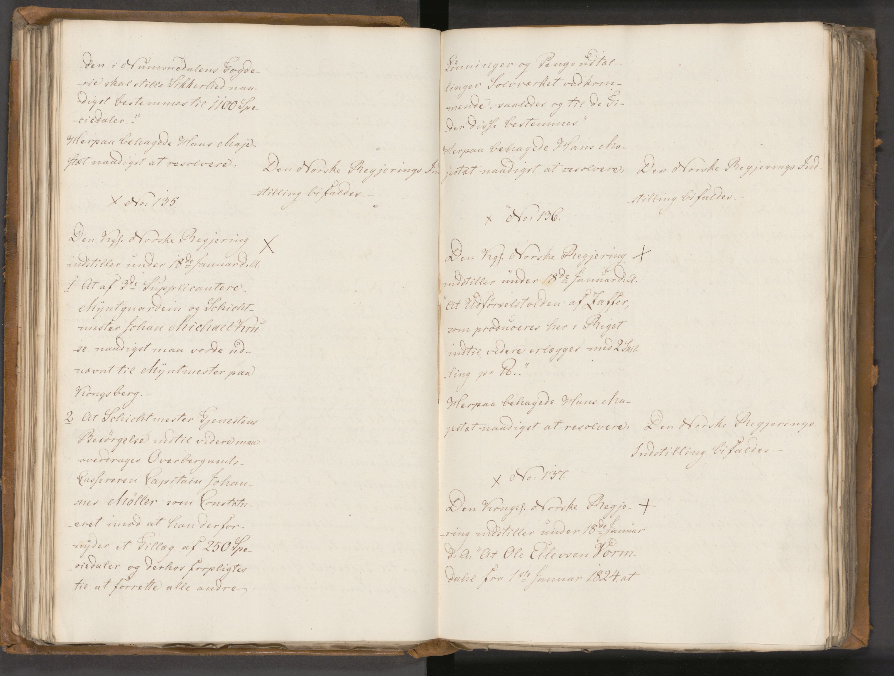 Statsrådssekretariatet, AV/RA-S-1001/A/Ab/L0020: Kgl. res. nr. 1-579, 1. halvår, 1825