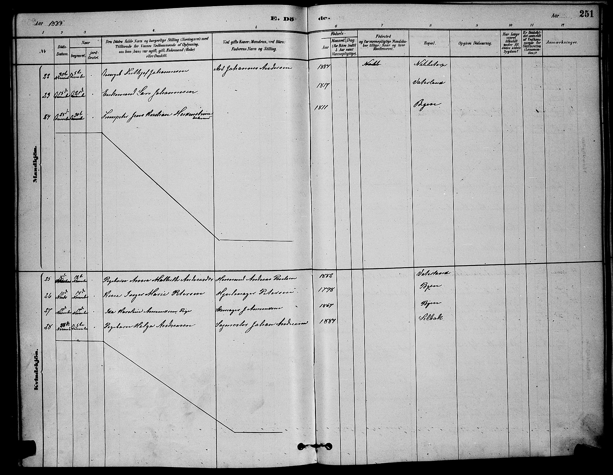 Østre Fredrikstad prestekontor Kirkebøker, AV/SAO-A-10907/G/Ga/L0001: Parish register (copy) no. 1, 1880-1899, p. 251