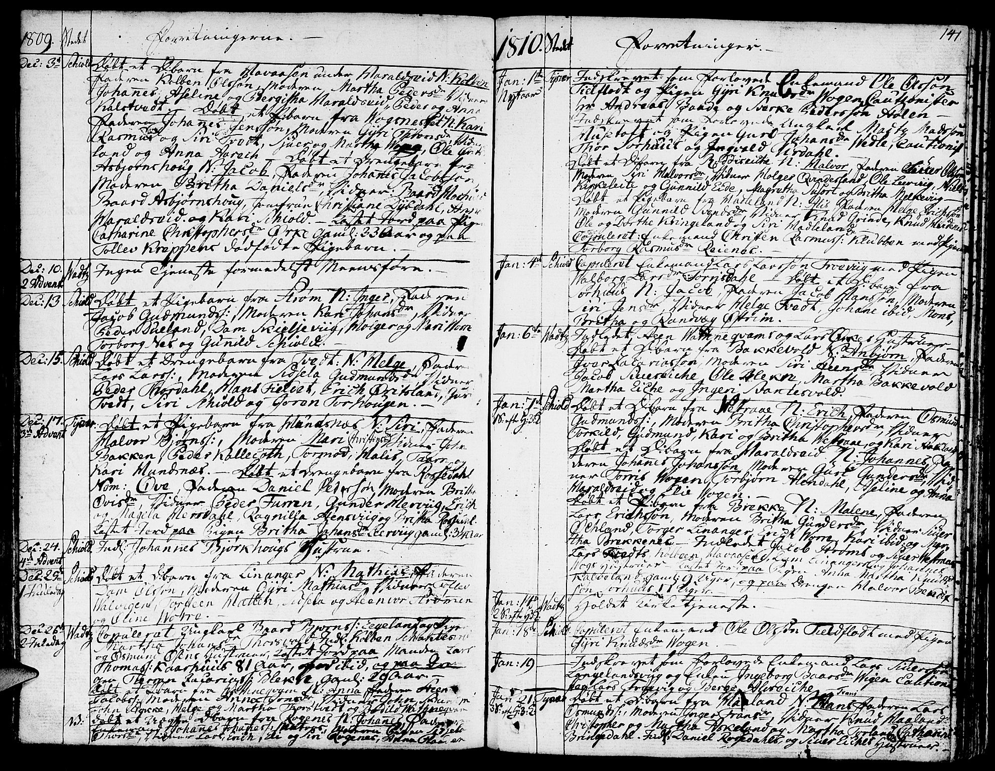 Skjold sokneprestkontor, AV/SAST-A-101847/H/Ha/Haa/L0002: Parish register (official) no. A 2, 1786-1815, p. 141