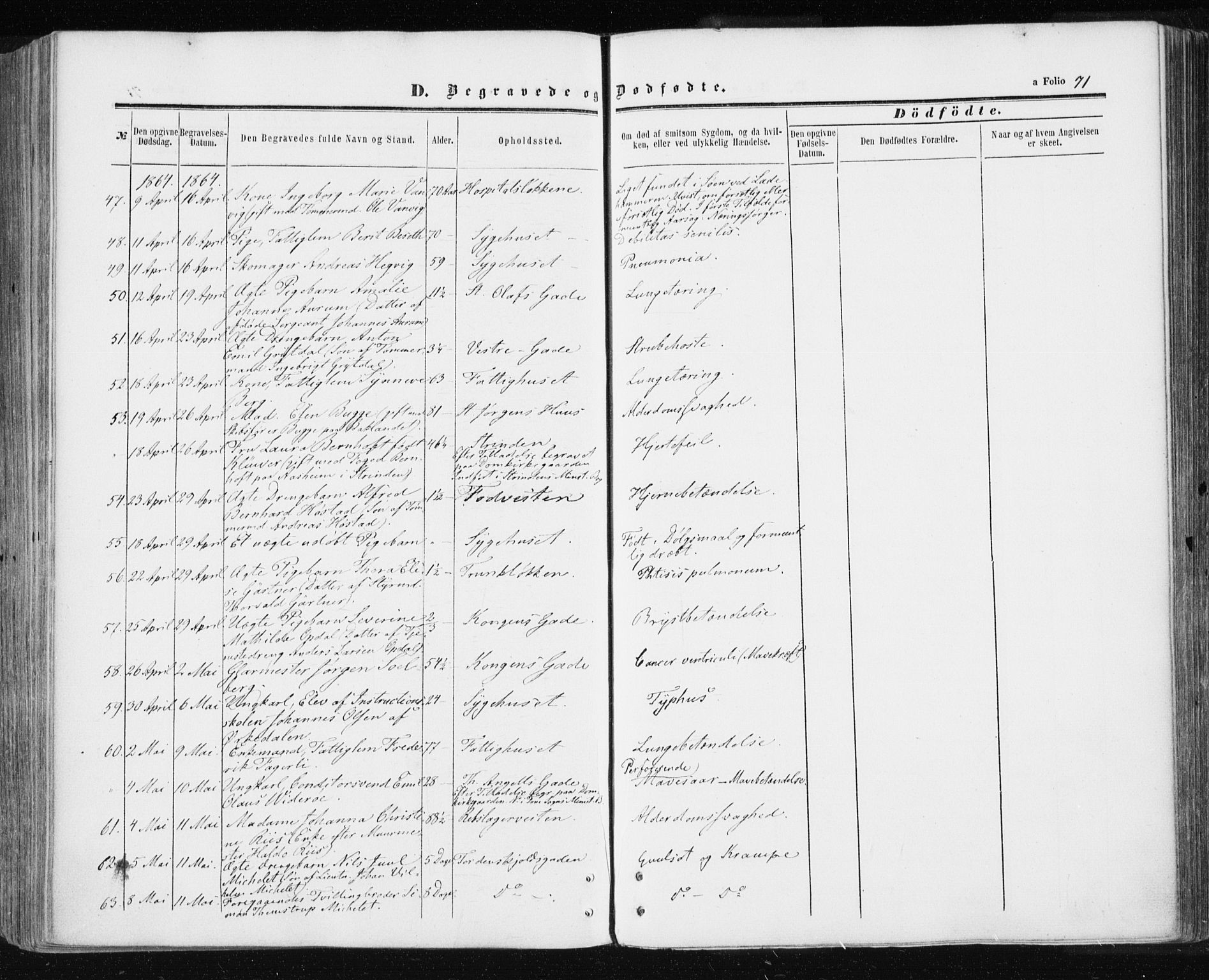 Ministerialprotokoller, klokkerbøker og fødselsregistre - Sør-Trøndelag, AV/SAT-A-1456/601/L0053: Parish register (official) no. 601A21, 1857-1865, p. 71