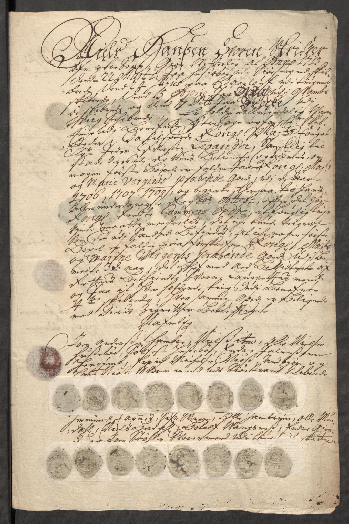 Rentekammeret inntil 1814, Reviderte regnskaper, Fogderegnskap, AV/RA-EA-4092/R52/L3315: Fogderegnskap Sogn, 1708, p. 340