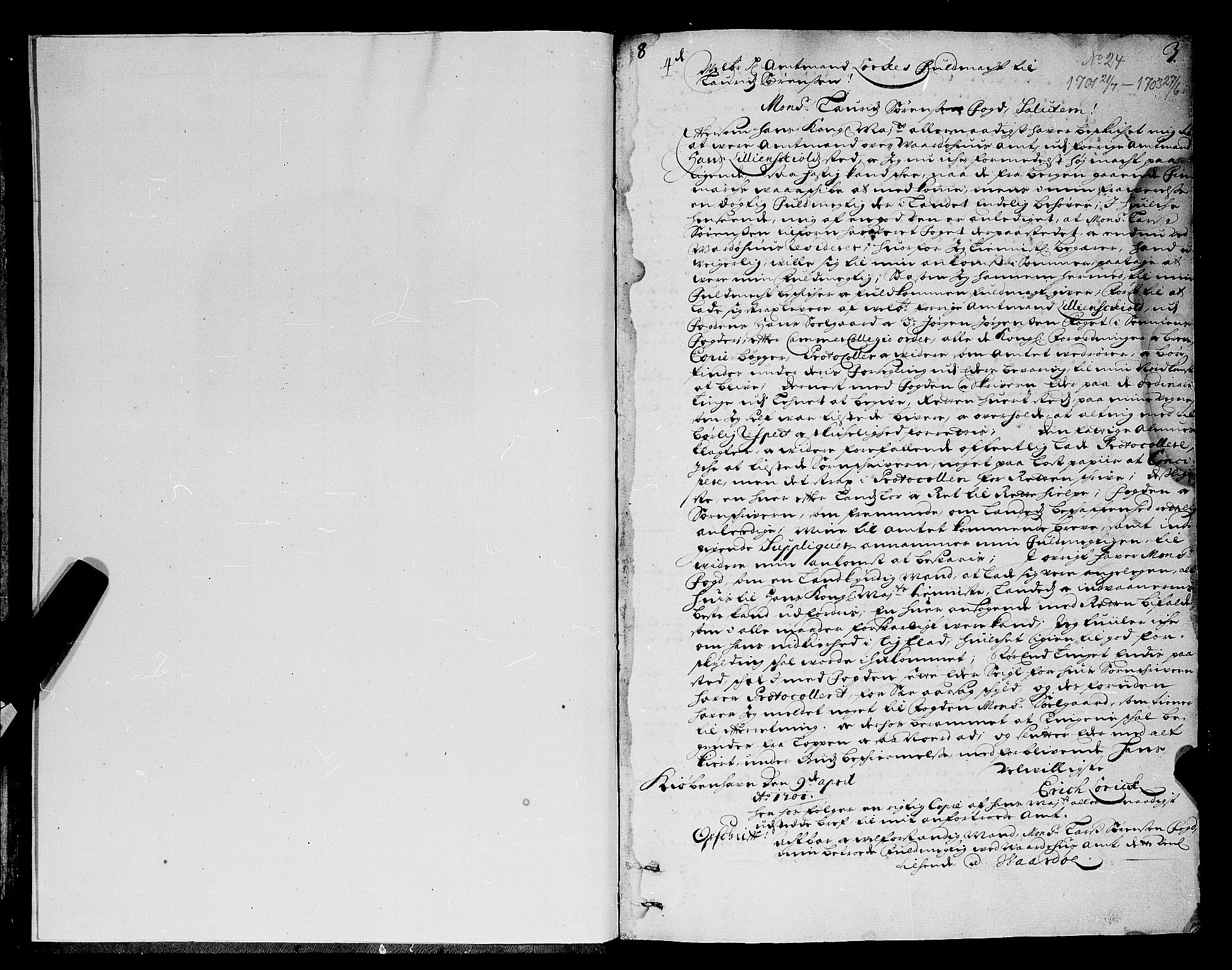 Finnmark sorenskriveri, SATØ/S-0053/F/Fa/L0028: Justisprotokoller, 1701-1703, p. 3