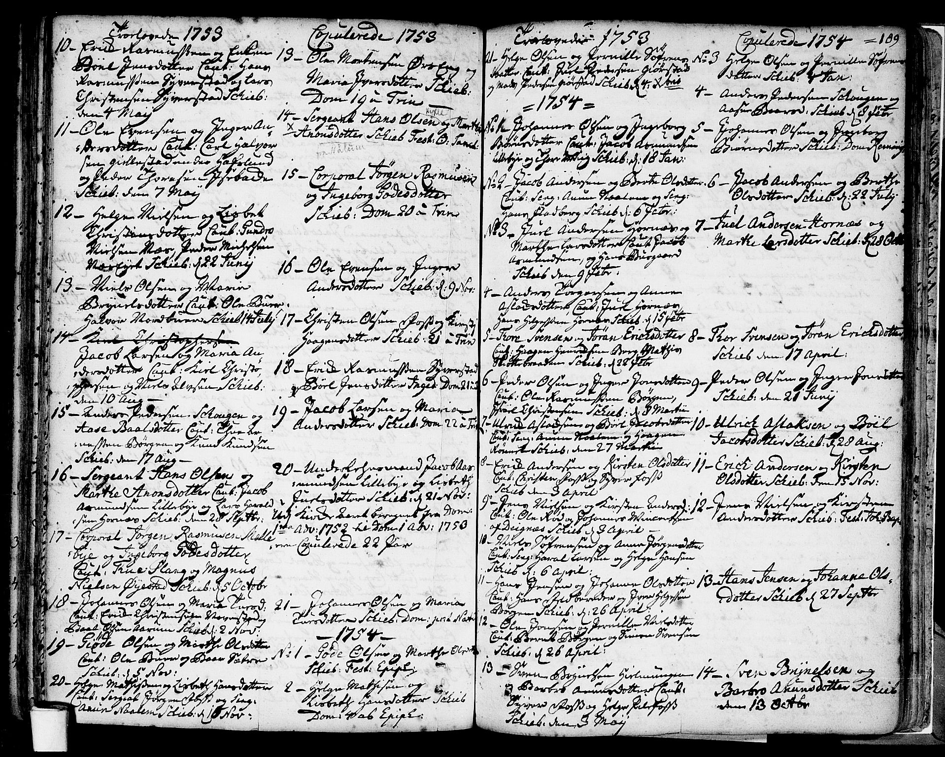 Skjeberg prestekontor Kirkebøker, SAO/A-10923/F/Fa/L0002: Parish register (official) no. I 2, 1726-1791, p. 189