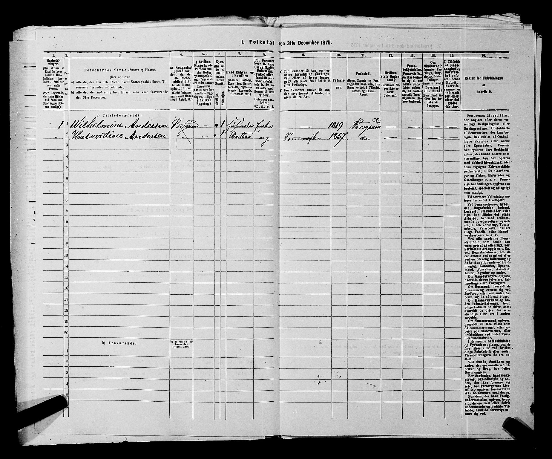 SAKO, 1875 census for 0805P Porsgrunn, 1875, p. 1006