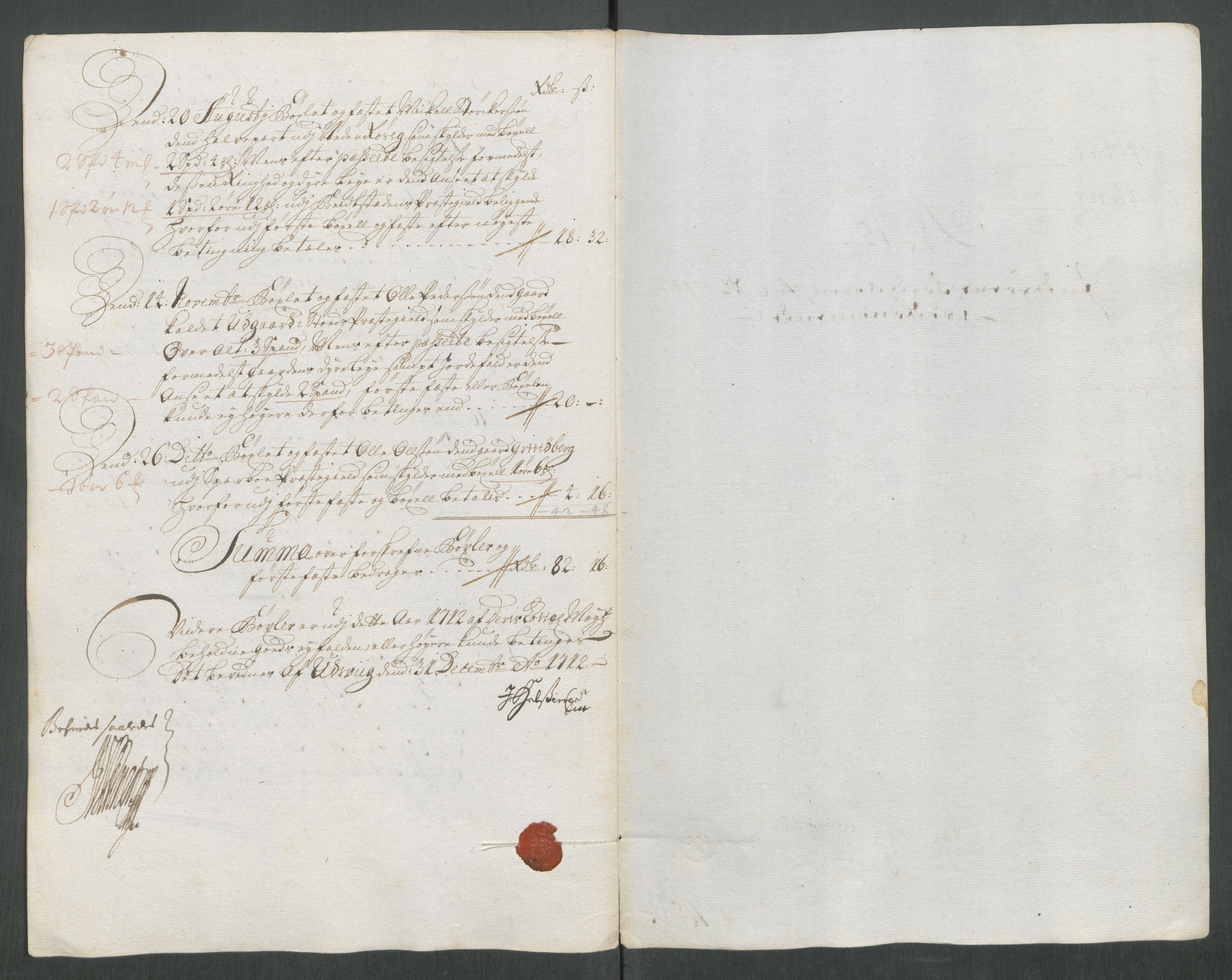 Rentekammeret inntil 1814, Reviderte regnskaper, Fogderegnskap, AV/RA-EA-4092/R63/L4320: Fogderegnskap Inderøy, 1712, p. 207