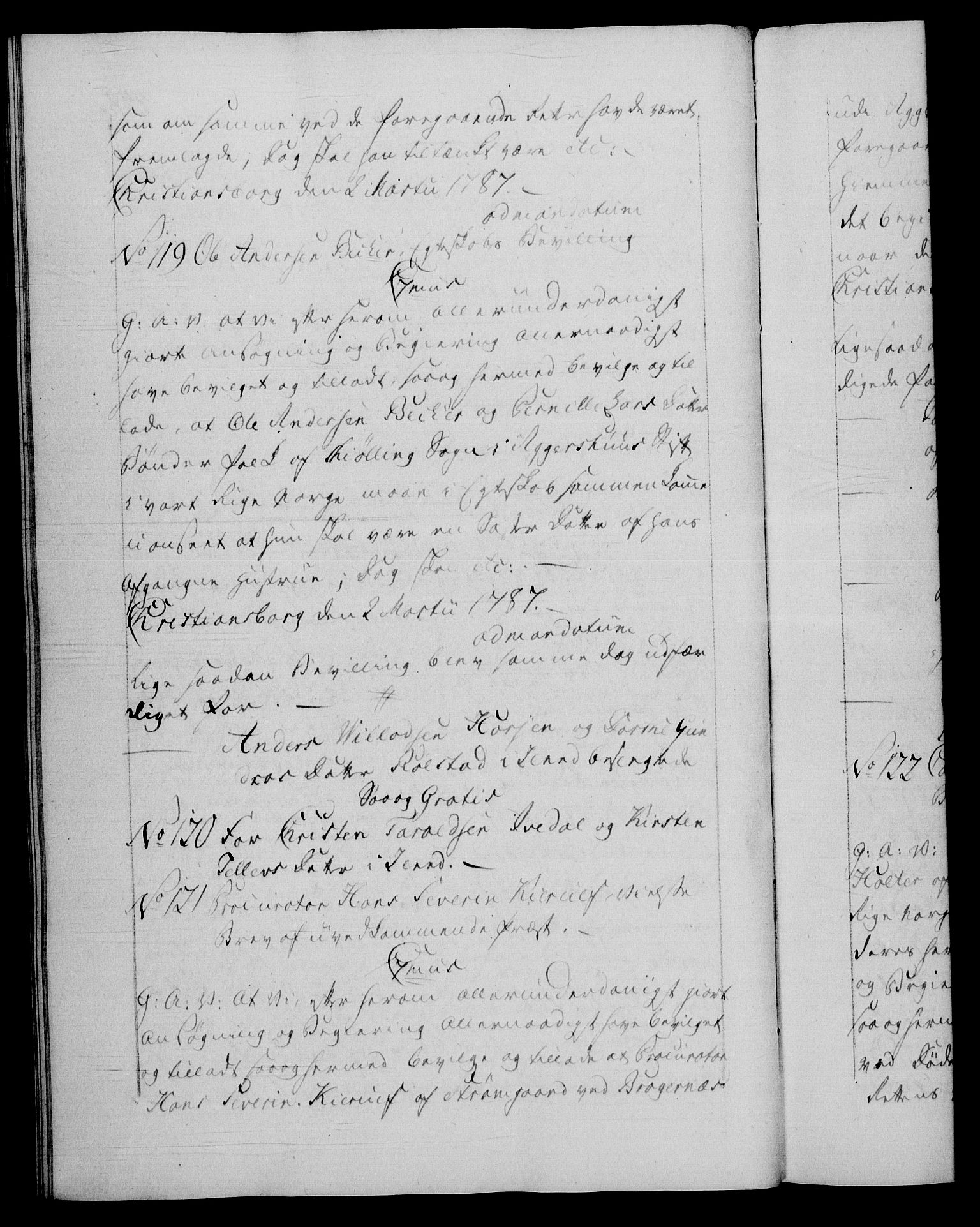 Danske Kanselli 1572-1799, RA/EA-3023/F/Fc/Fca/Fcaa/L0051: Norske registre, 1786-1787, p. 448b