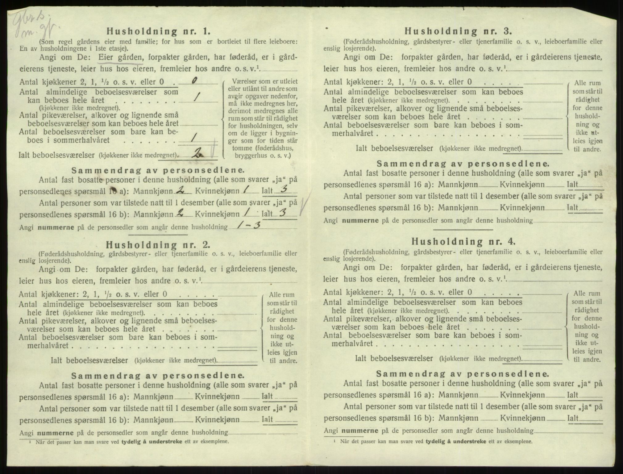 SAB, 1920 census for Lavik, 1920, p. 387