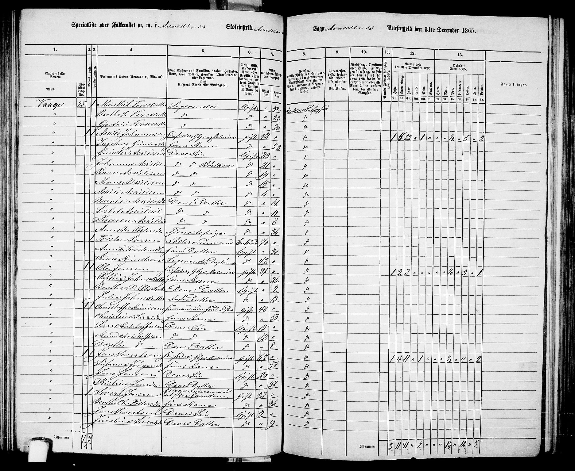 RA, 1865 census for Avaldsnes, 1865, p. 106