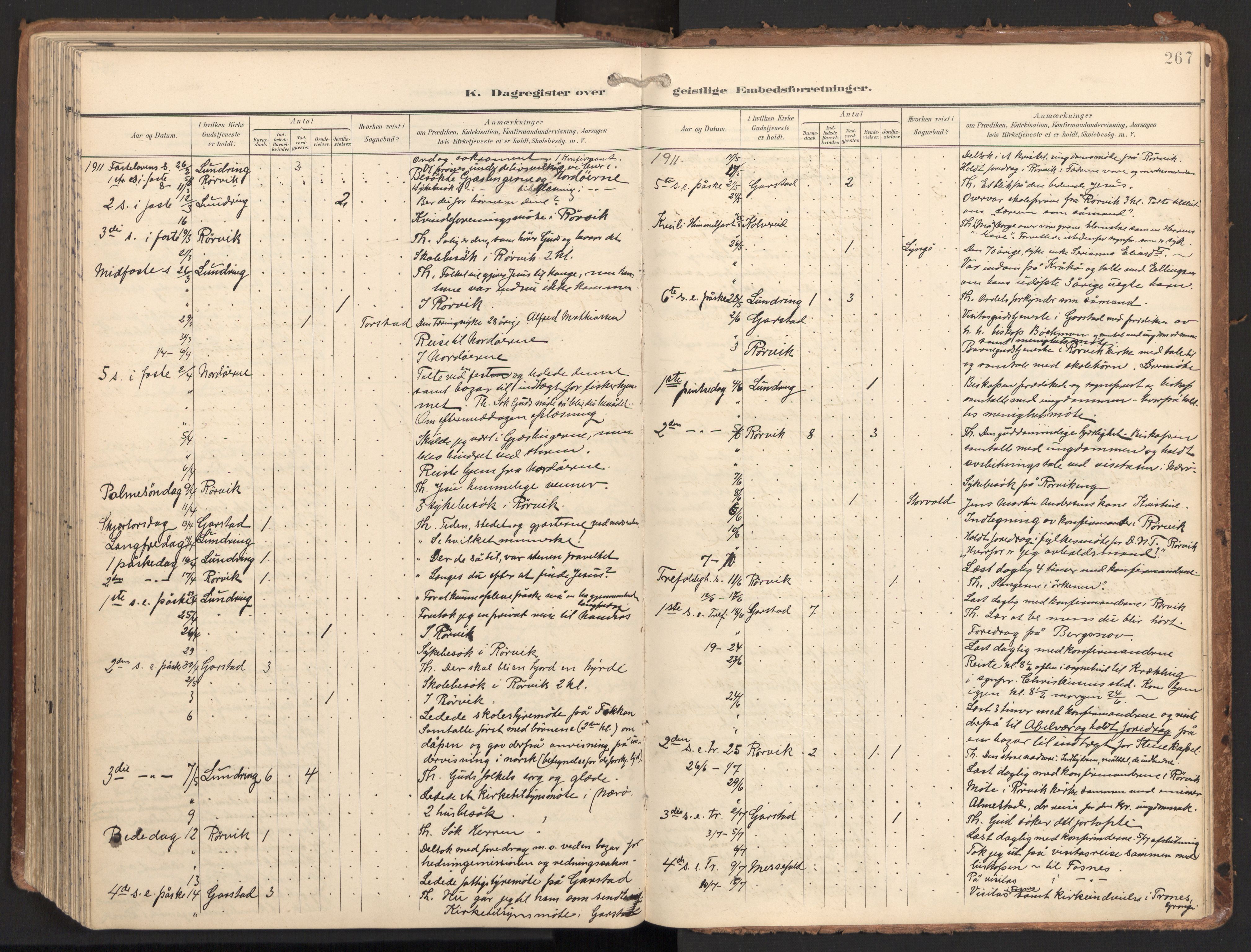 Ministerialprotokoller, klokkerbøker og fødselsregistre - Nord-Trøndelag, AV/SAT-A-1458/784/L0677: Parish register (official) no. 784A12, 1900-1920, p. 267