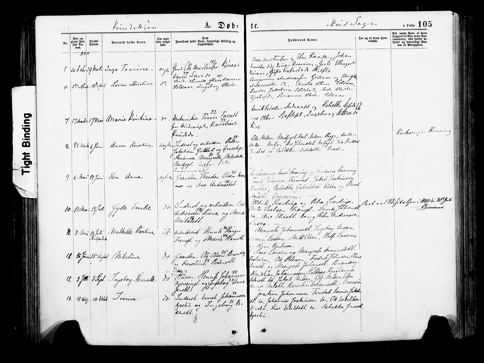Ministerialprotokoller, klokkerbøker og fødselsregistre - Nord-Trøndelag, SAT/A-1458/735/L0348: Parish register (official) no. 735A09 /2, 1873-1883, p. 105