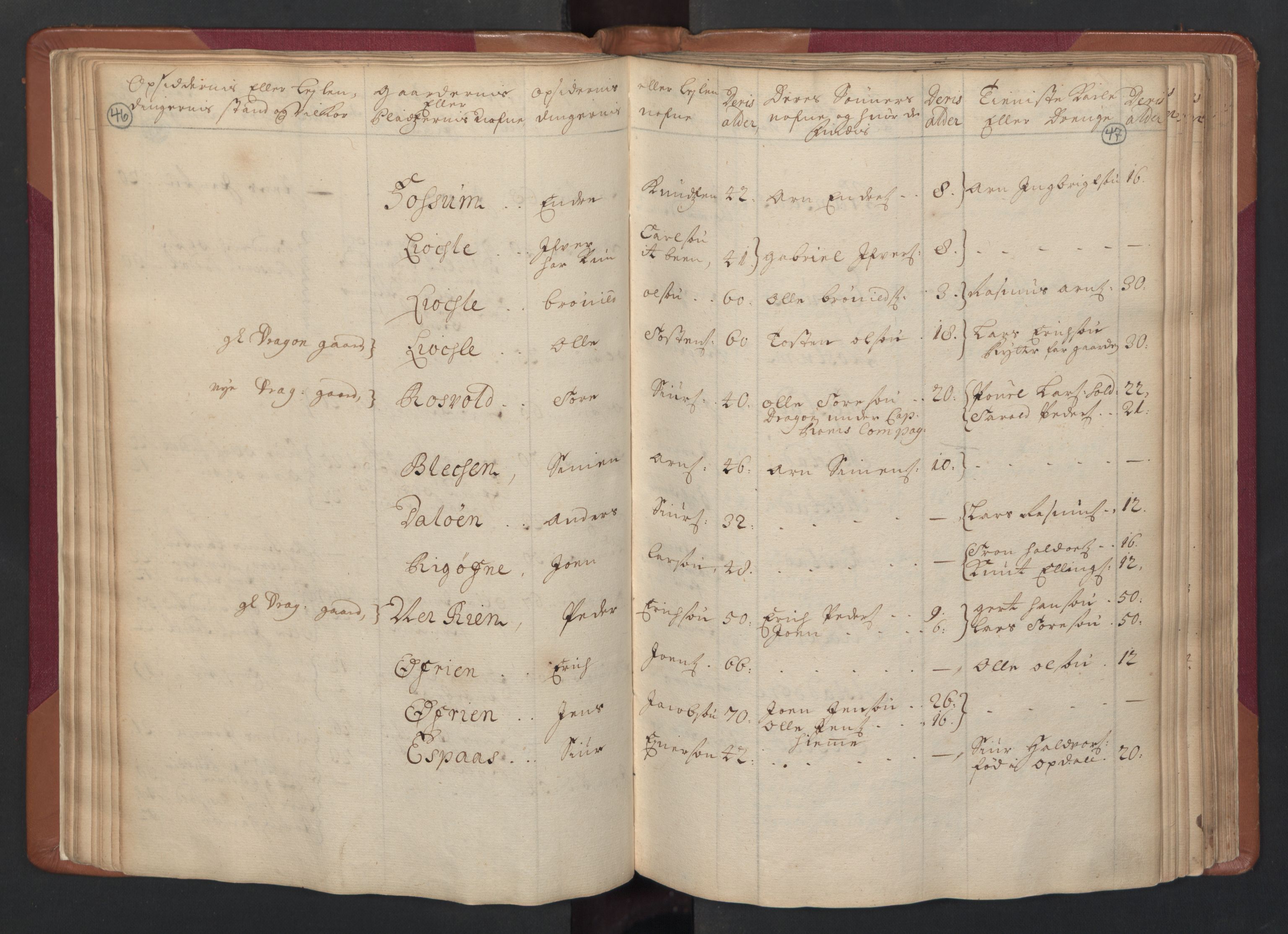 RA, Census (manntall) 1701, no. 14: Strinda and Selbu fogderi, 1701, p. 46-47