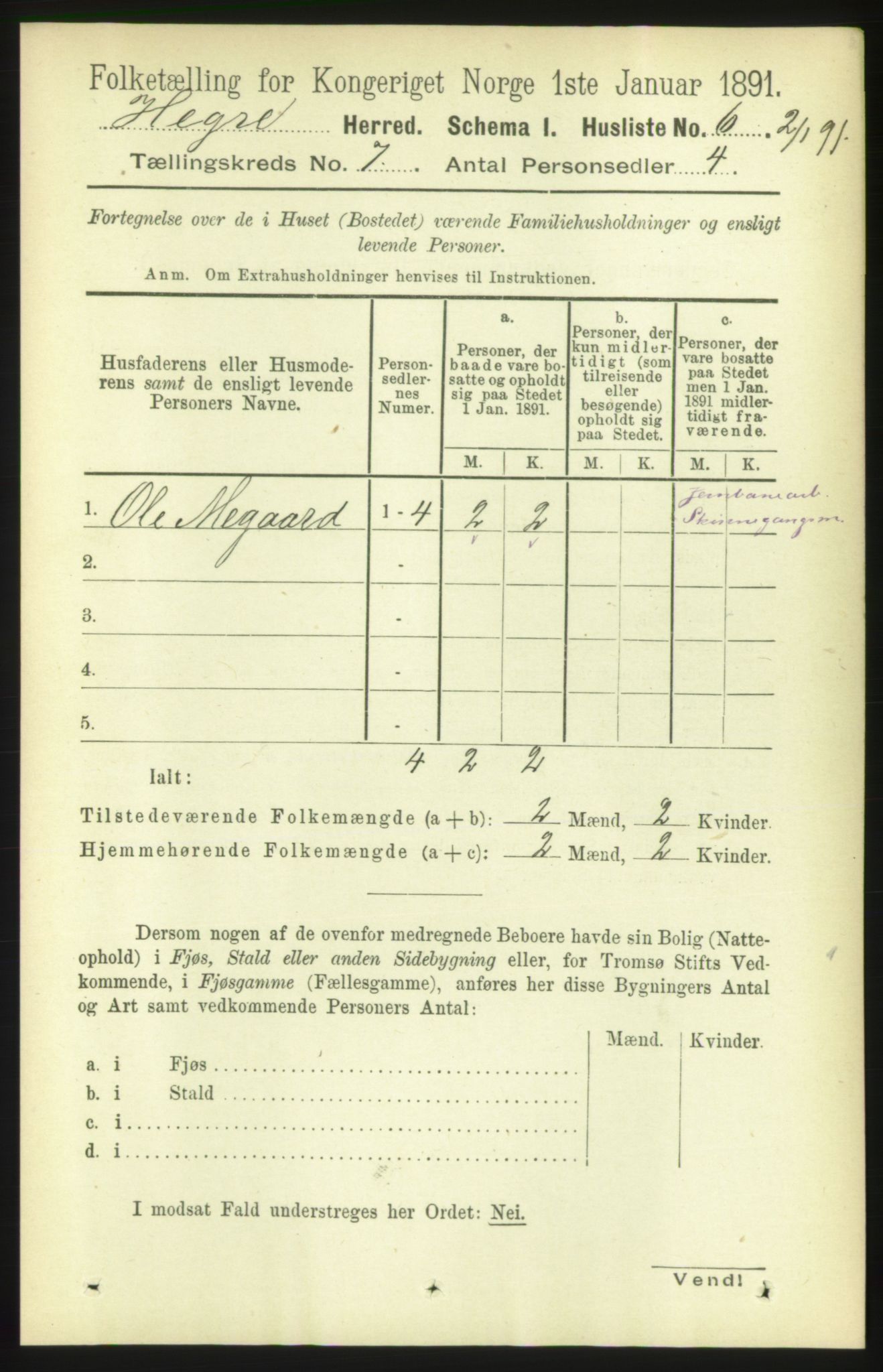 RA, 1891 census for 1712 Hegra, 1891, p. 2752