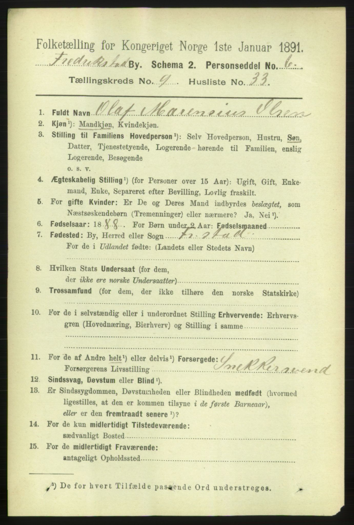 RA, 1891 census for 0103 Fredrikstad, 1891, p. 10762