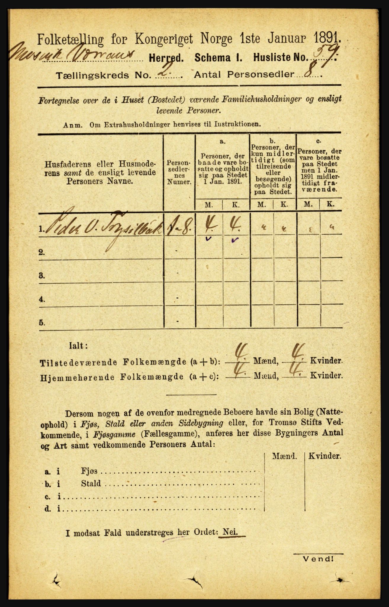 RA, 1891 census for 1723 Mosvik og Verran, 1891, p. 480