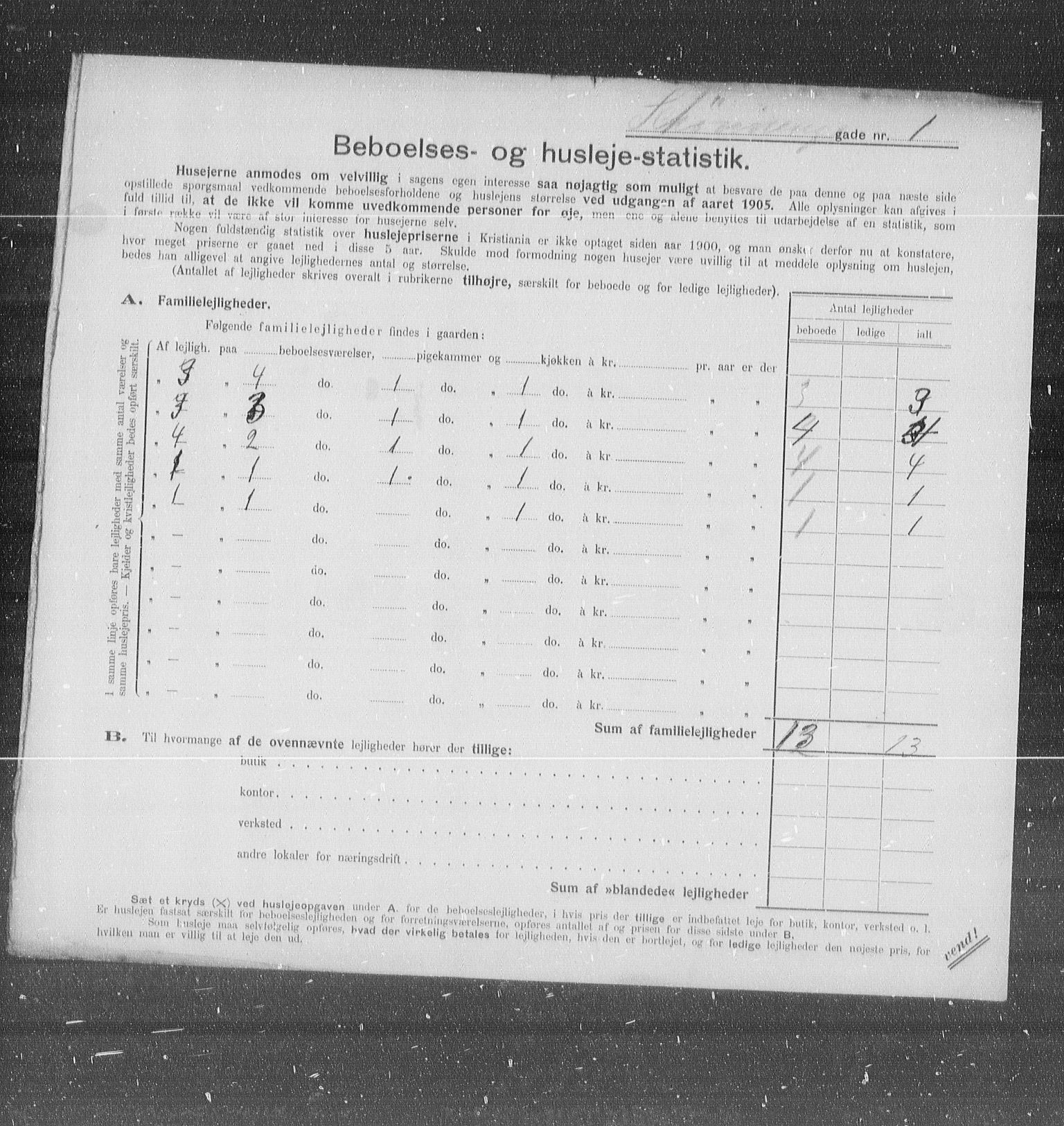 OBA, Municipal Census 1905 for Kristiania, 1905, p. 48488