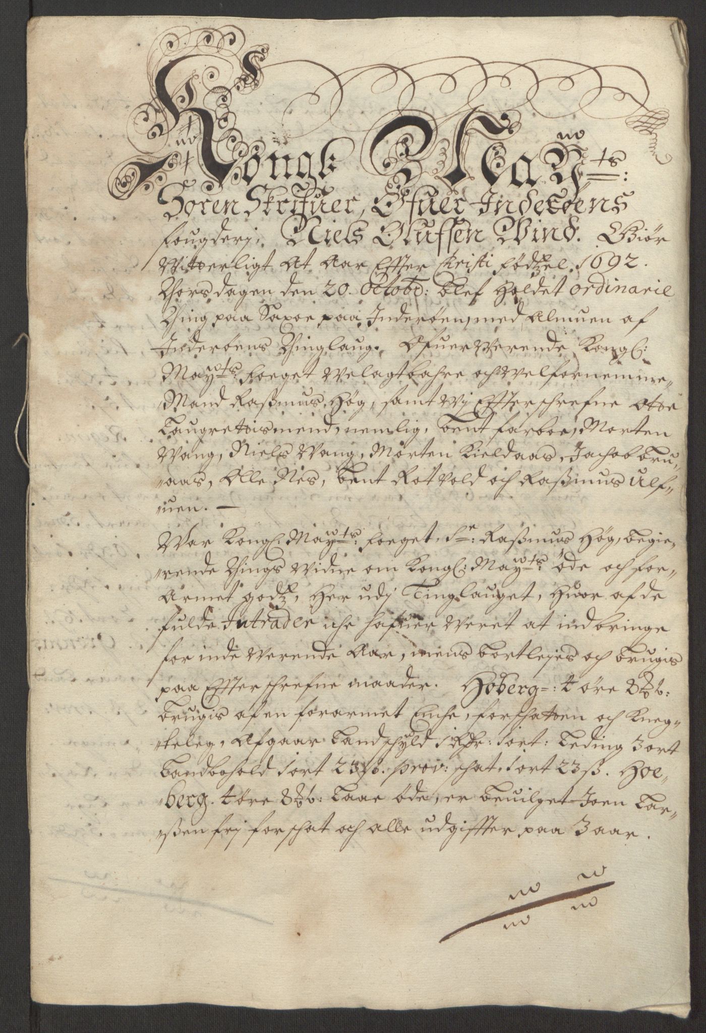 Rentekammeret inntil 1814, Reviderte regnskaper, Fogderegnskap, AV/RA-EA-4092/R63/L4308: Fogderegnskap Inderøy, 1692-1694, p. 243