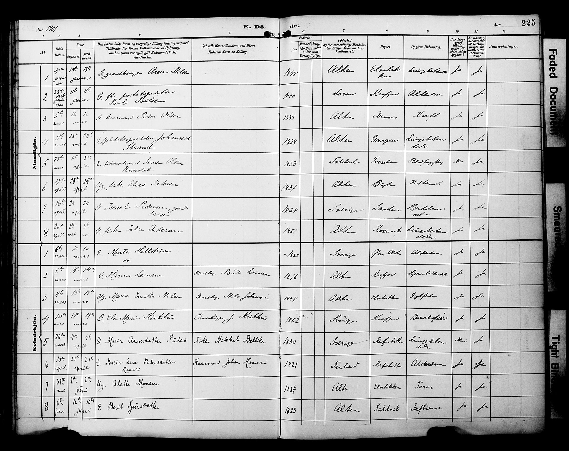 Alta sokneprestkontor, SATØ/S-1338/H/Ha/L0003.kirke: Parish register (official) no. 3, 1892-1904, p. 225