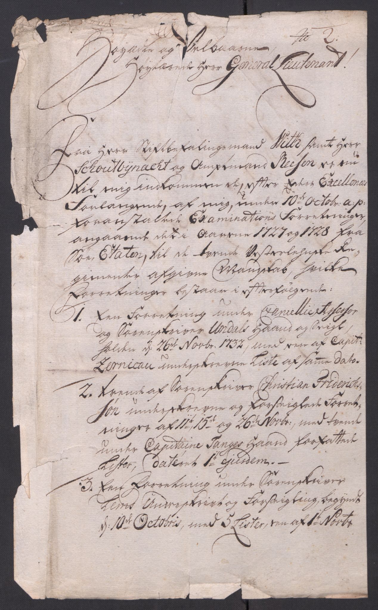 Kommanderende general (KG I) med Det norske krigsdirektorium, AV/RA-EA-5419/D/L0061: Stattholderens, stiftamtmenns og amtmenns brev, 1731-1740, p. 55