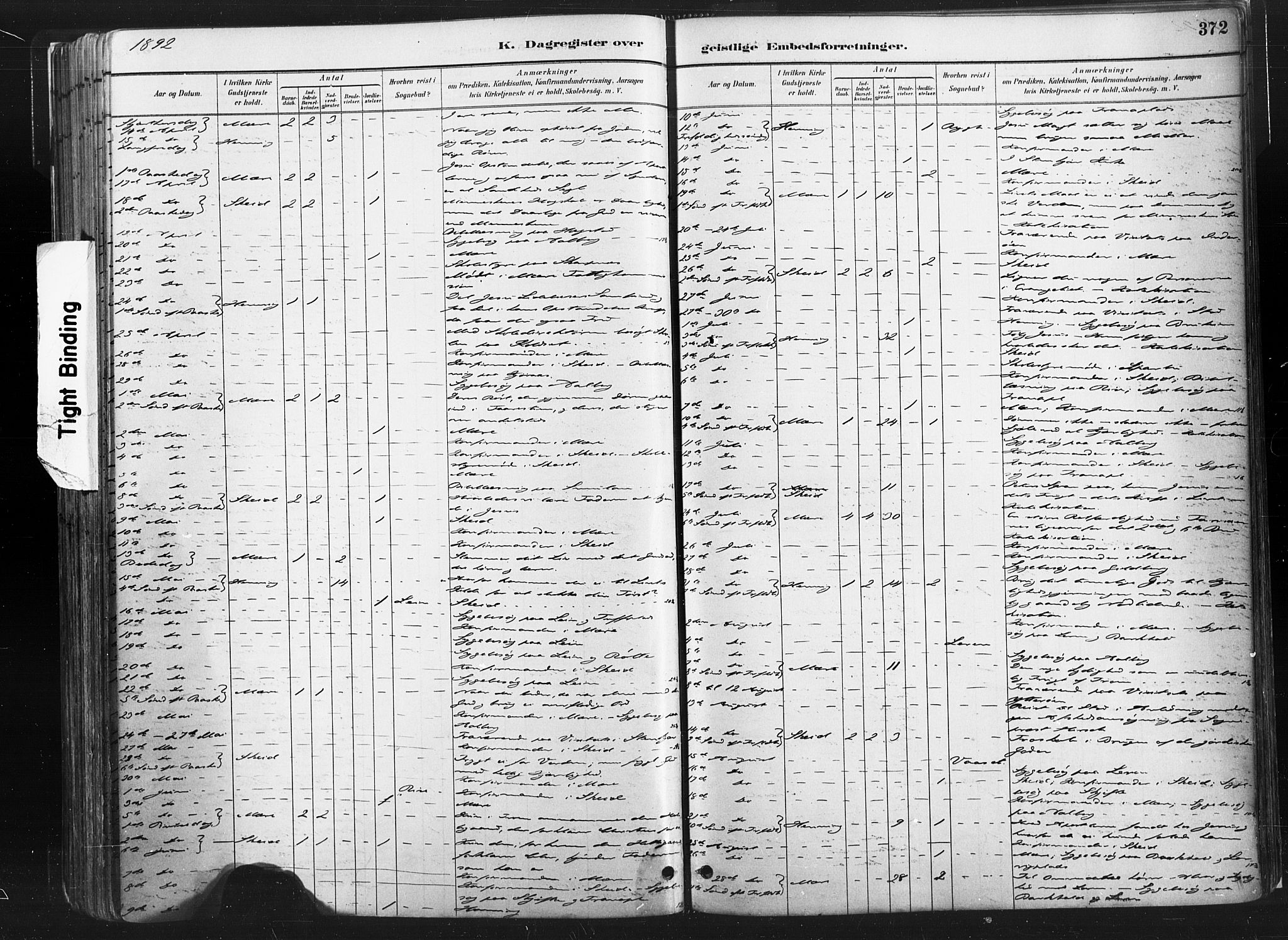 Ministerialprotokoller, klokkerbøker og fødselsregistre - Nord-Trøndelag, SAT/A-1458/735/L0351: Parish register (official) no. 735A10, 1884-1908, p. 372