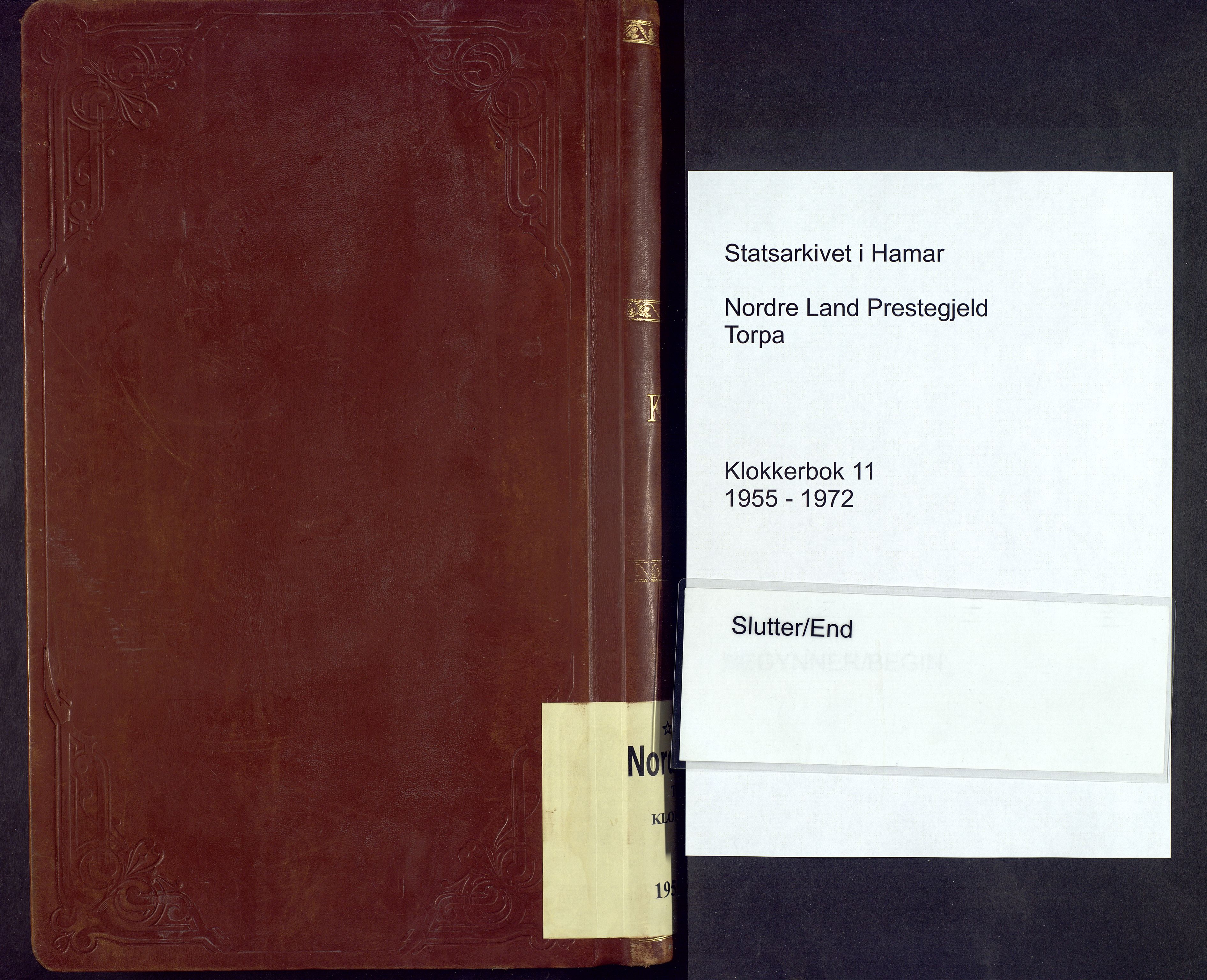 Nordre Land prestekontor, AV/SAH-PREST-124/H/Ha/Hab/L0011: Parish register (copy) no. 11, 1955-1972