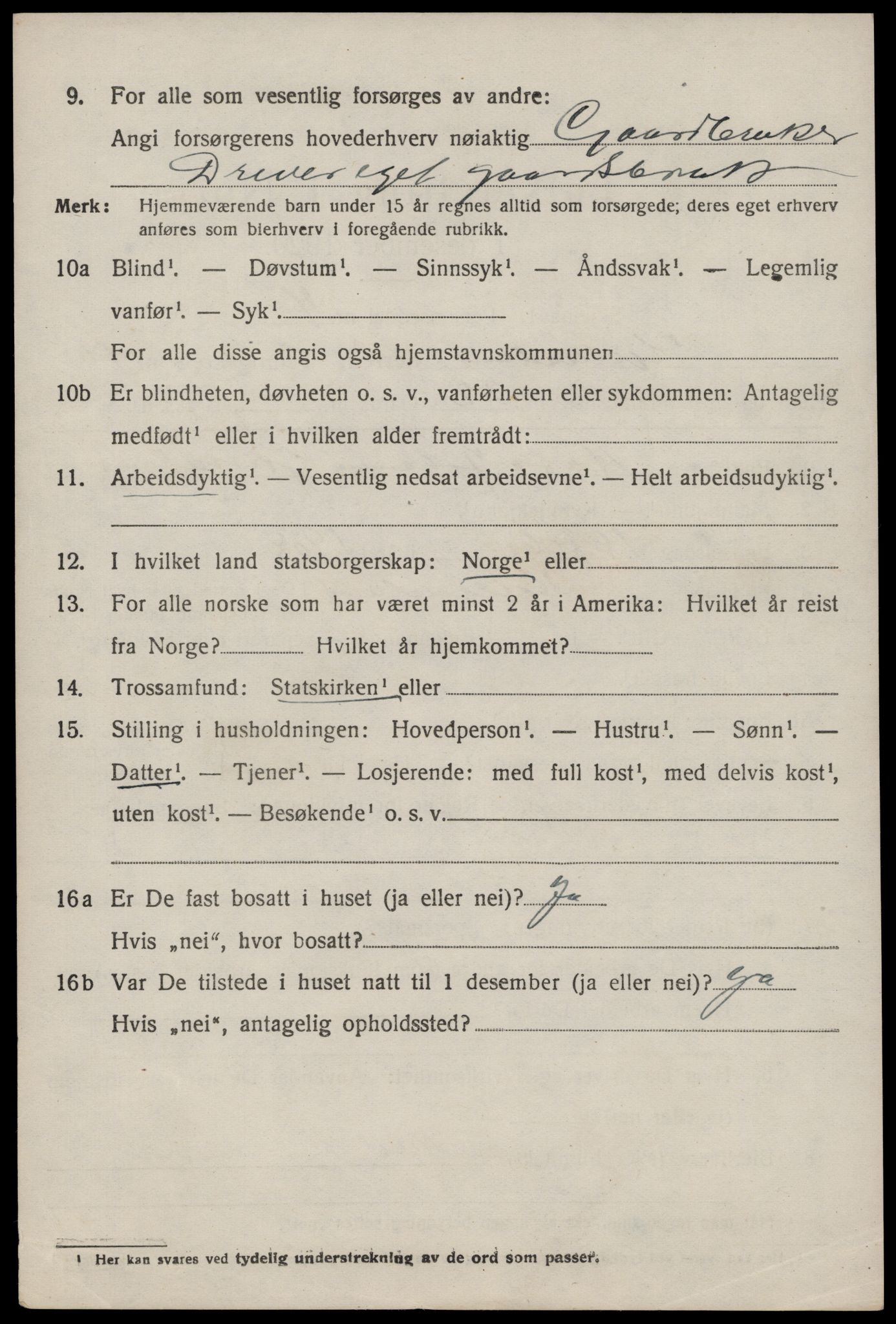 SAST, 1920 census for Hjelmeland, 1920, p. 3364
